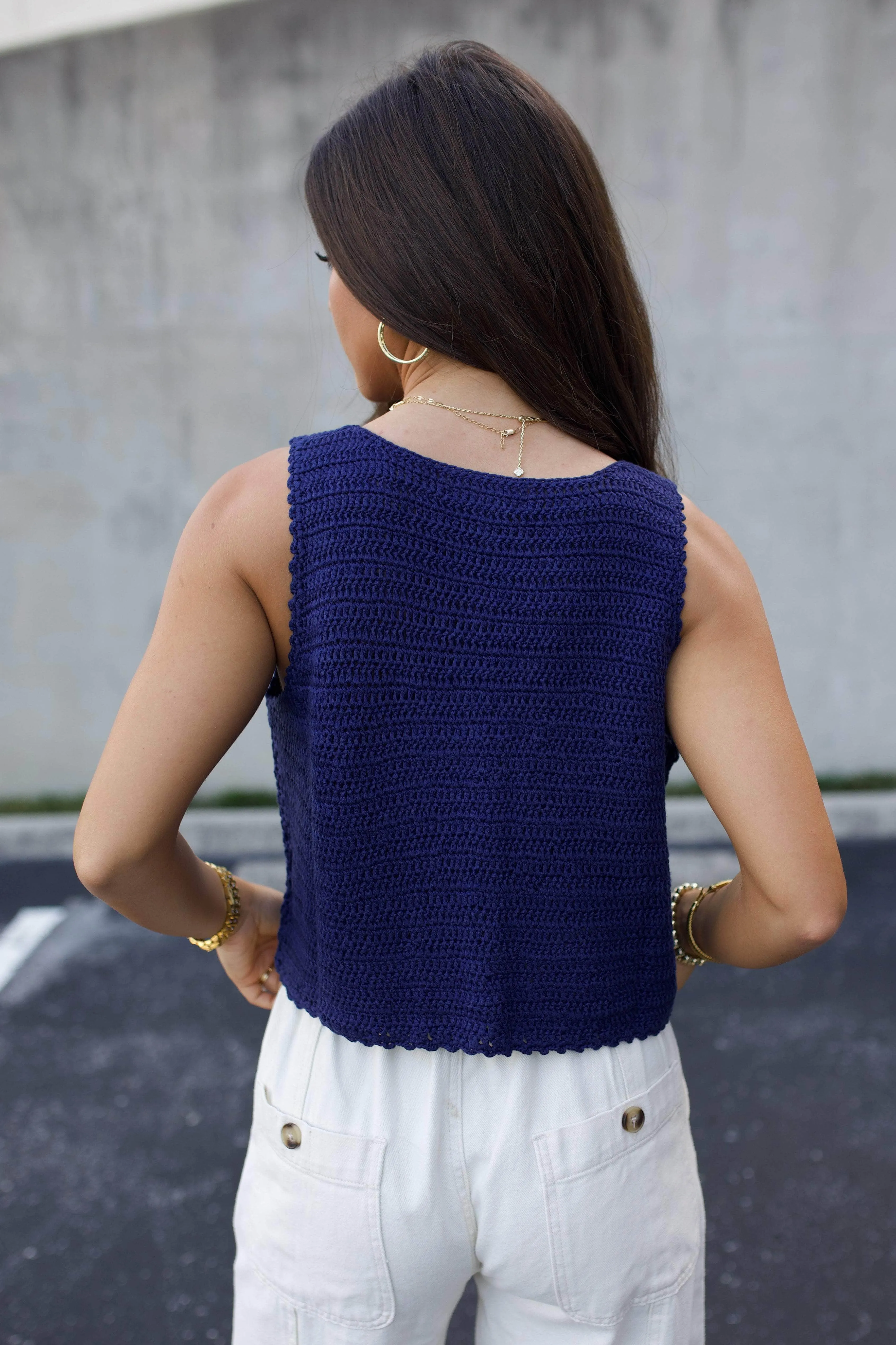 USA Knitted Sweater Tank sold by LANE 201 product image thumbnail 3