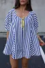 Royal Striped Romper sold by LANE 201
