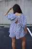 Royal Striped Romper sold by LANE 201