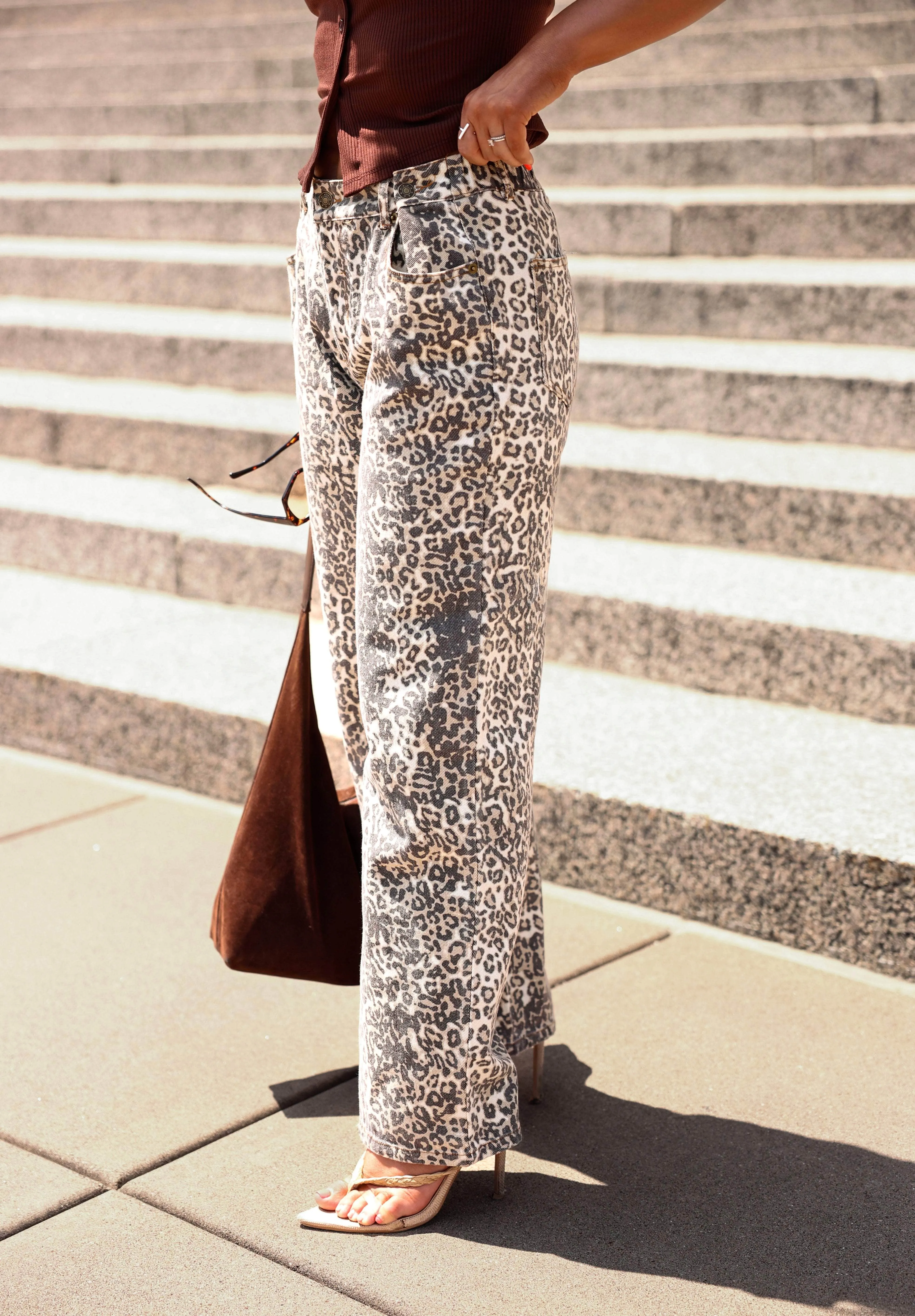 Leopard Twill Pants sold by LANE 201 product image thumbnail 3