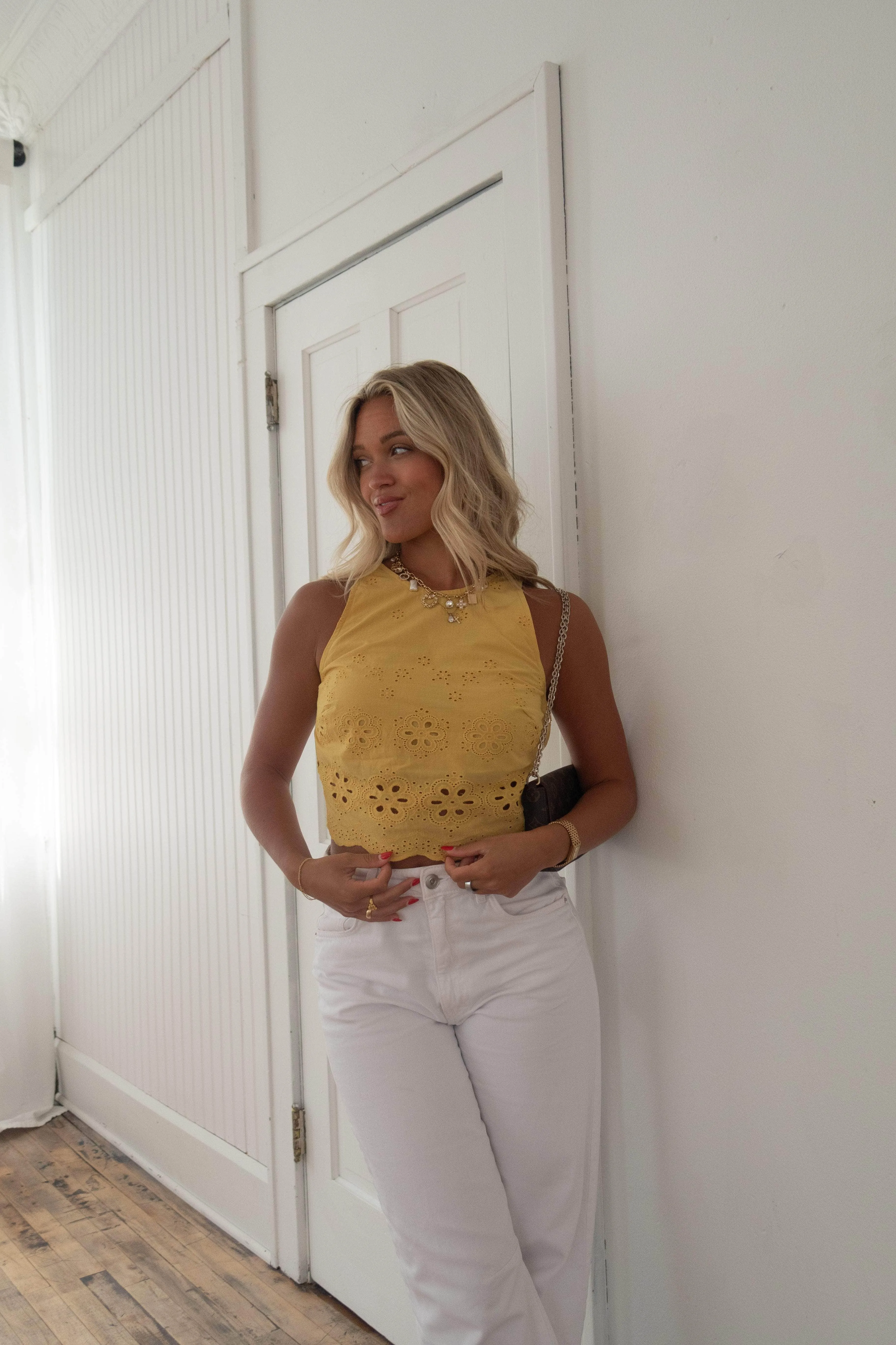 Hello Sunshine Eyelet Top sold by LANE 201 product image thumbnail 5