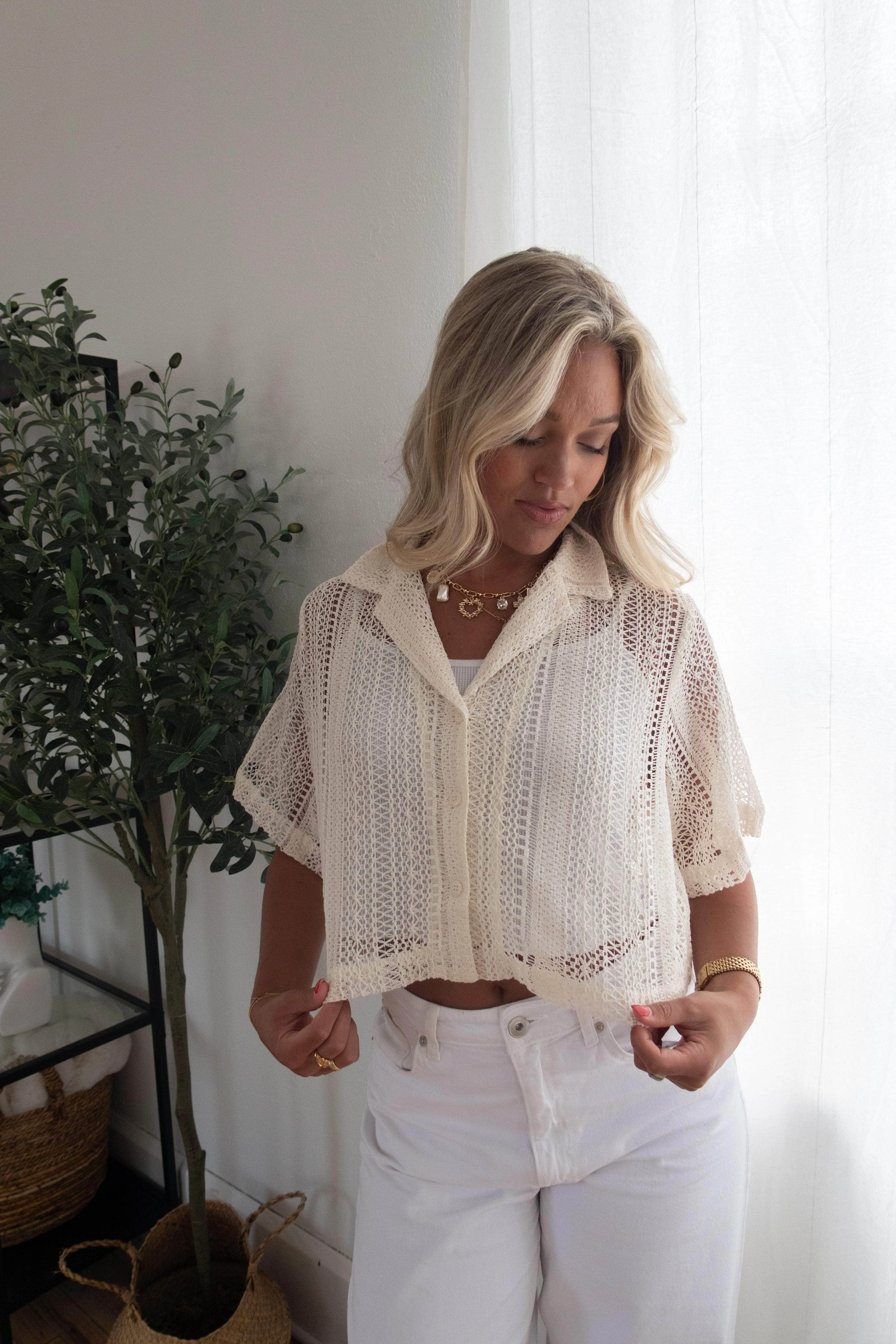 Sandshell Crochet Top sold by LANE 201 product image thumbnail 4