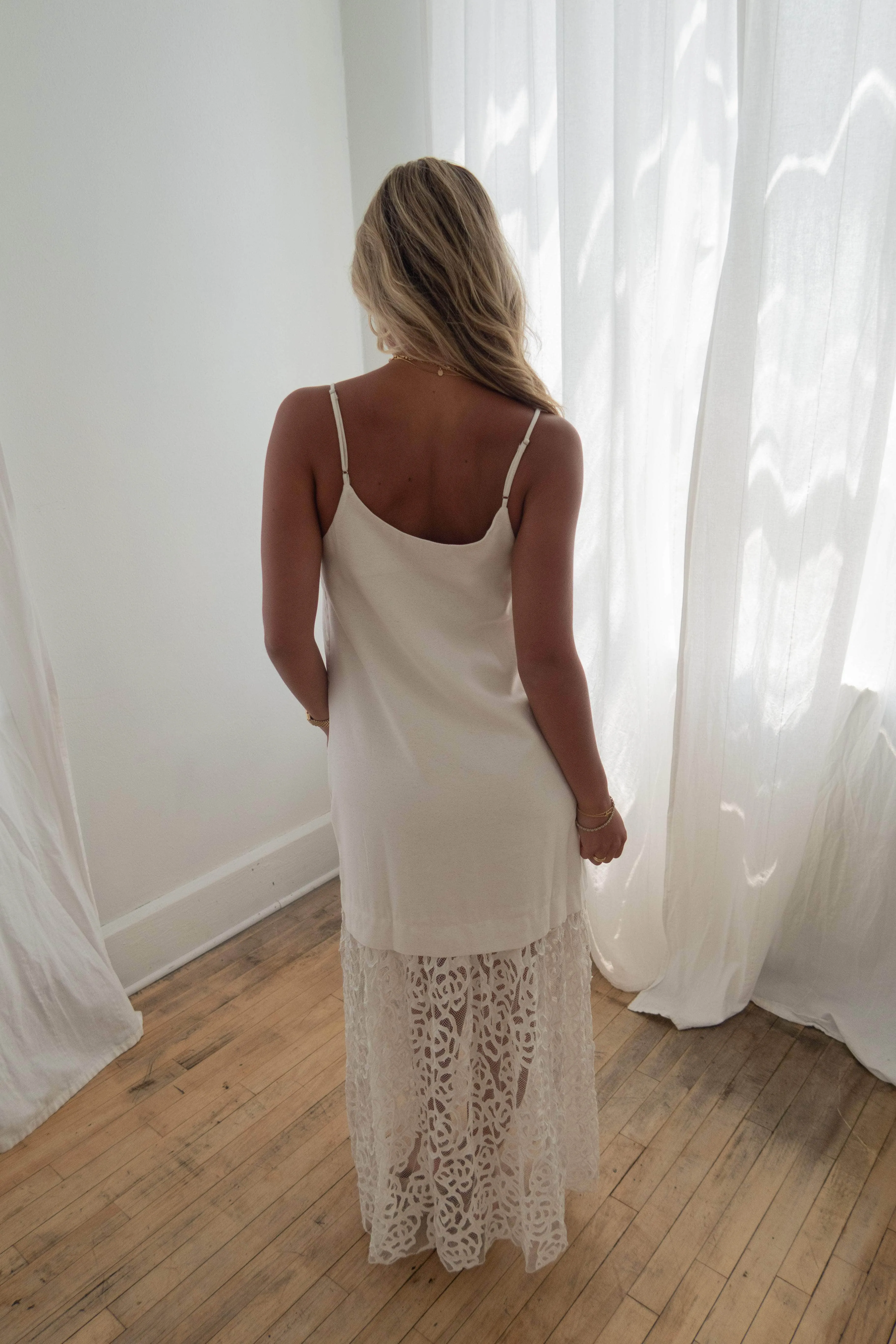 Ivory Rosette Midi Dress sold by LANE 201 product image thumbnail 2