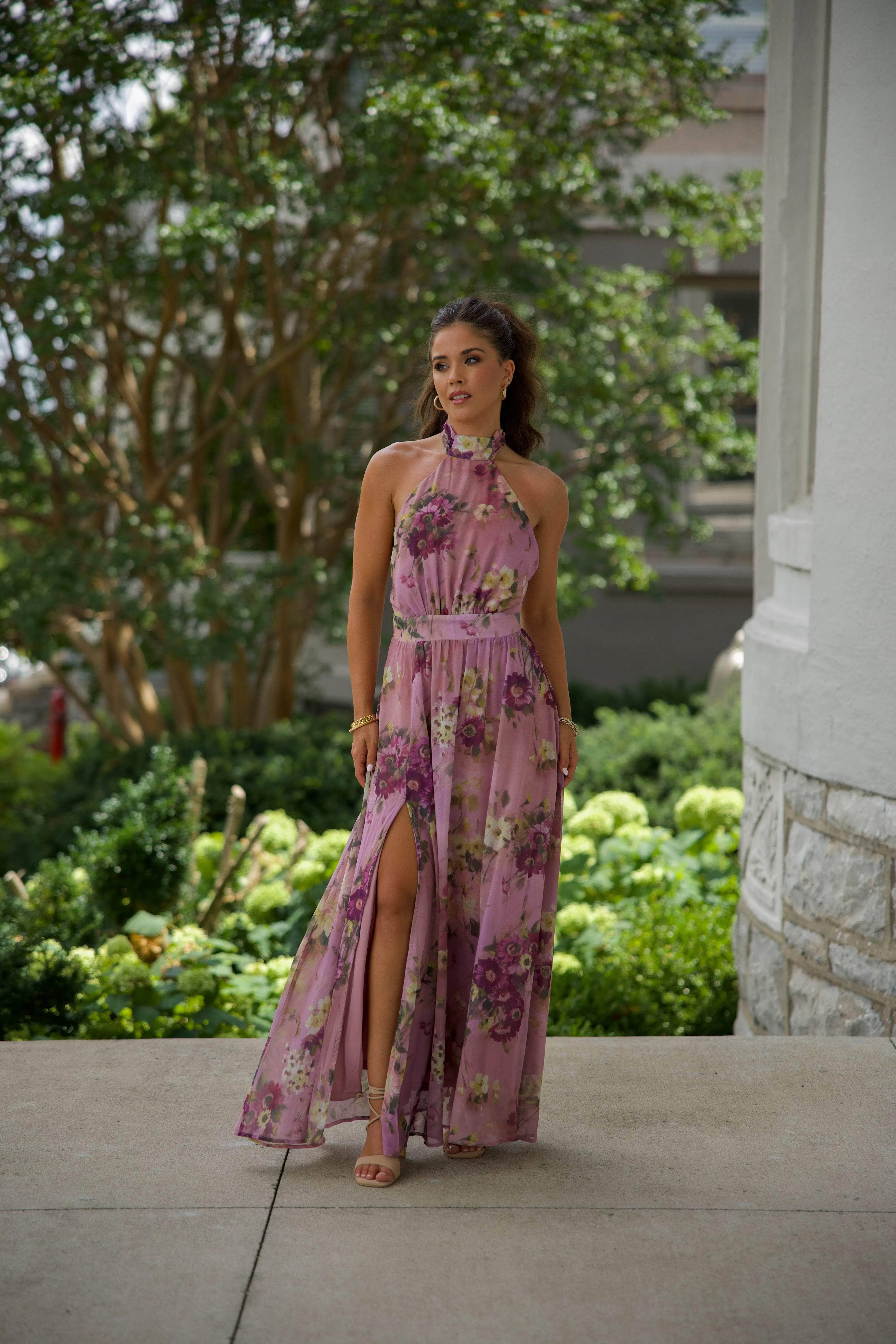 Wine Country Floral Maxi Dress sold by LANE 201