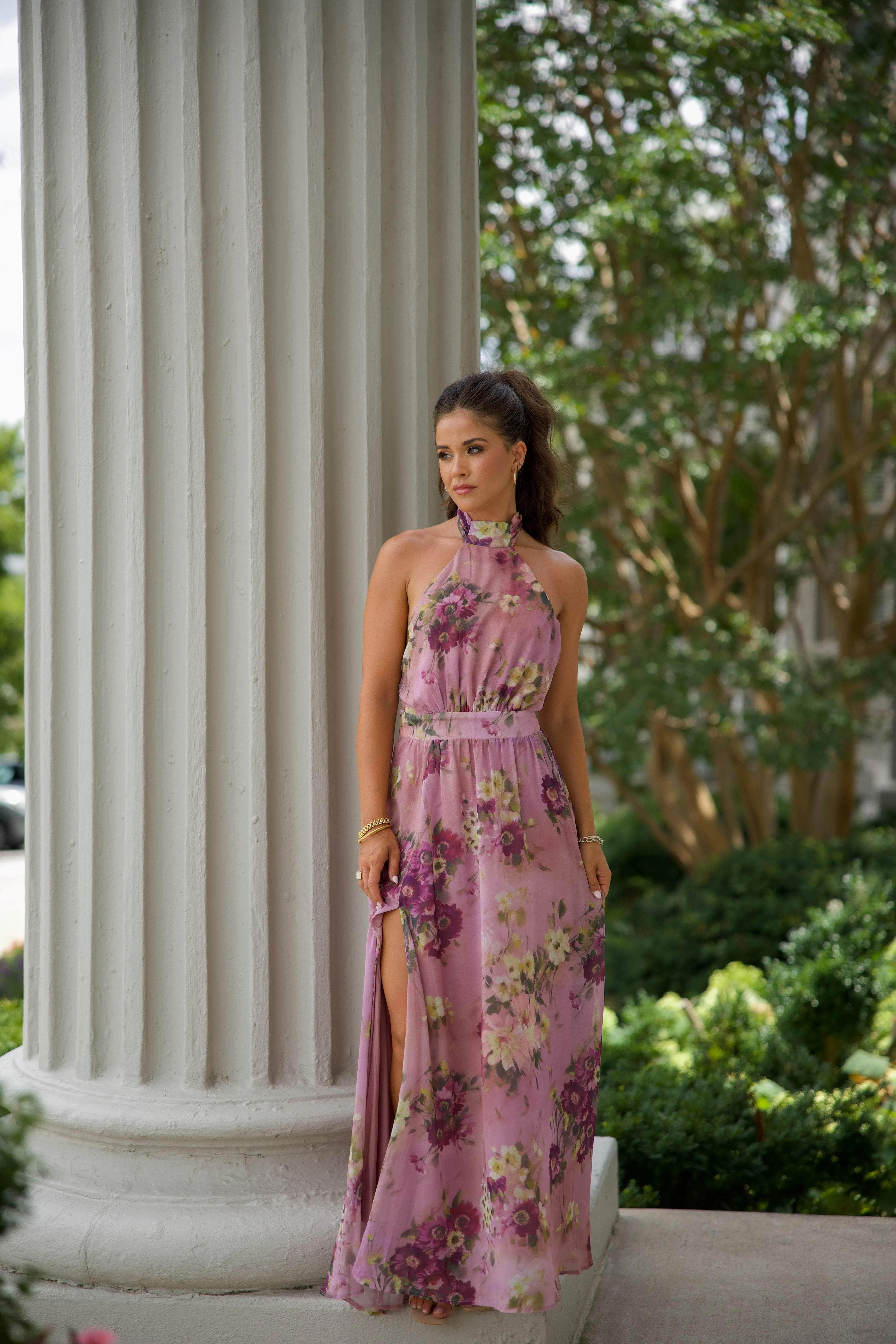 Wine Country Floral Maxi Dress sold by LANE 201 product image thumbnail 4