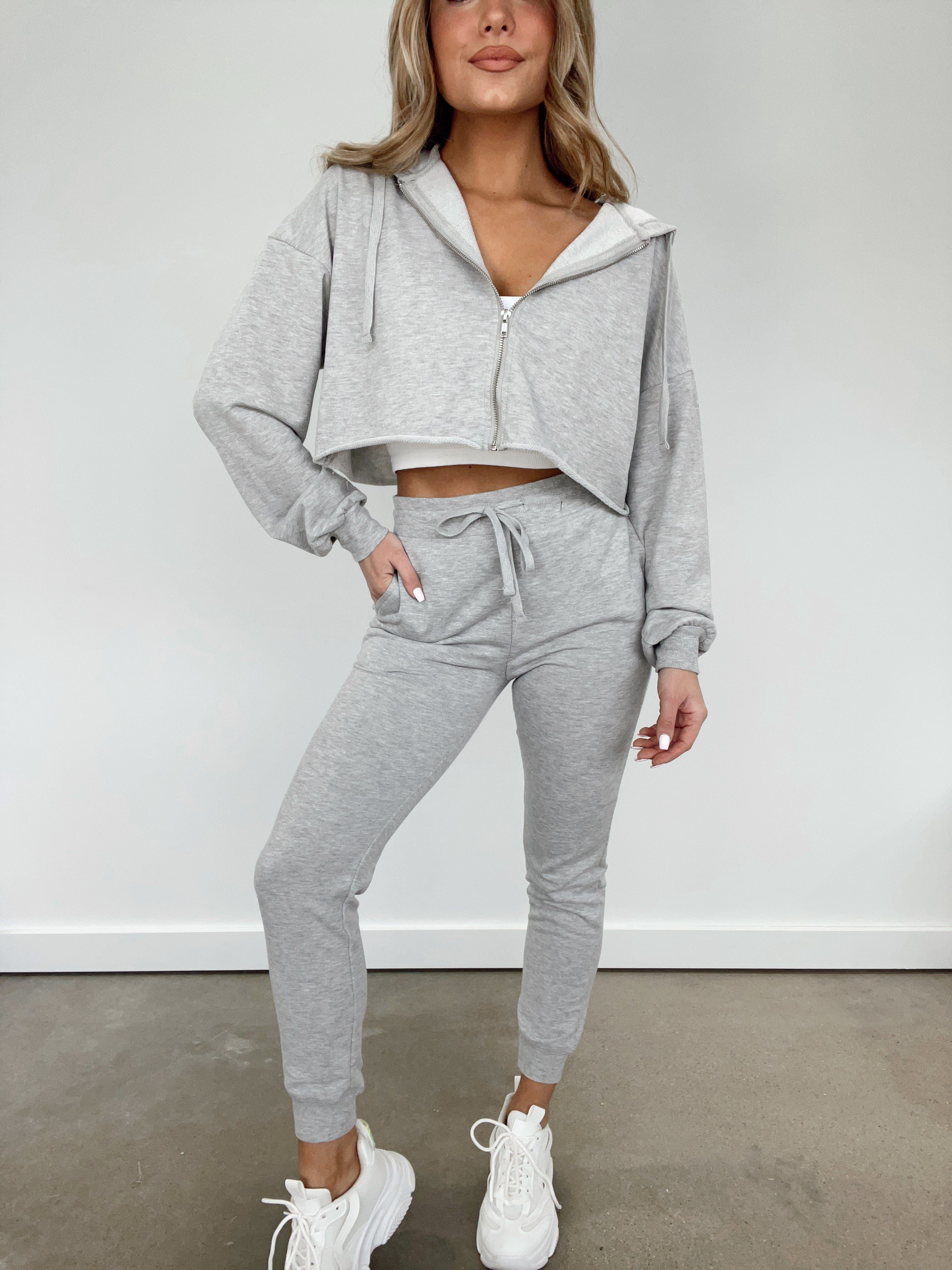 Heather Grey Fit For It Joggers sold by LANE 201 product image thumbnail 2
