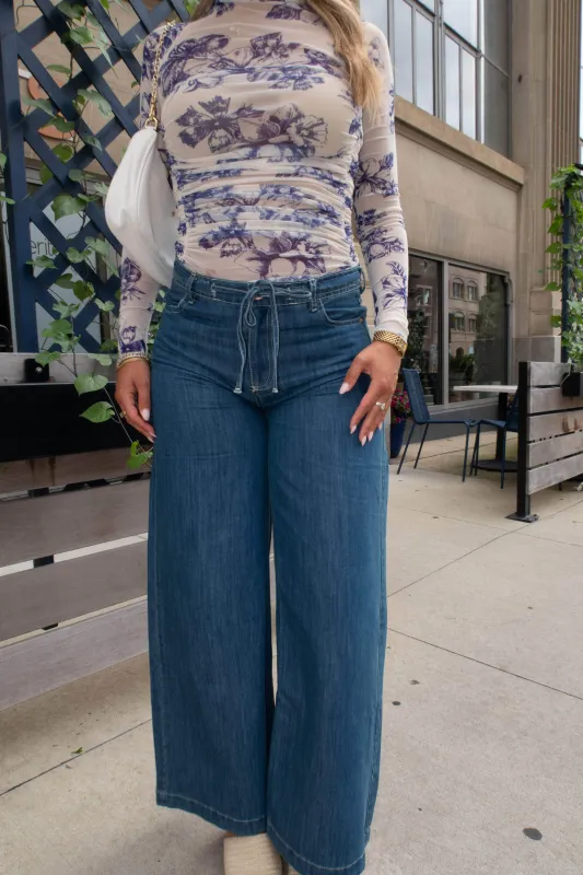 The Sofia Wide Leg Denim sold by LANE 201