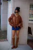 Savanna Ruffle Blouse sold by LANE 201