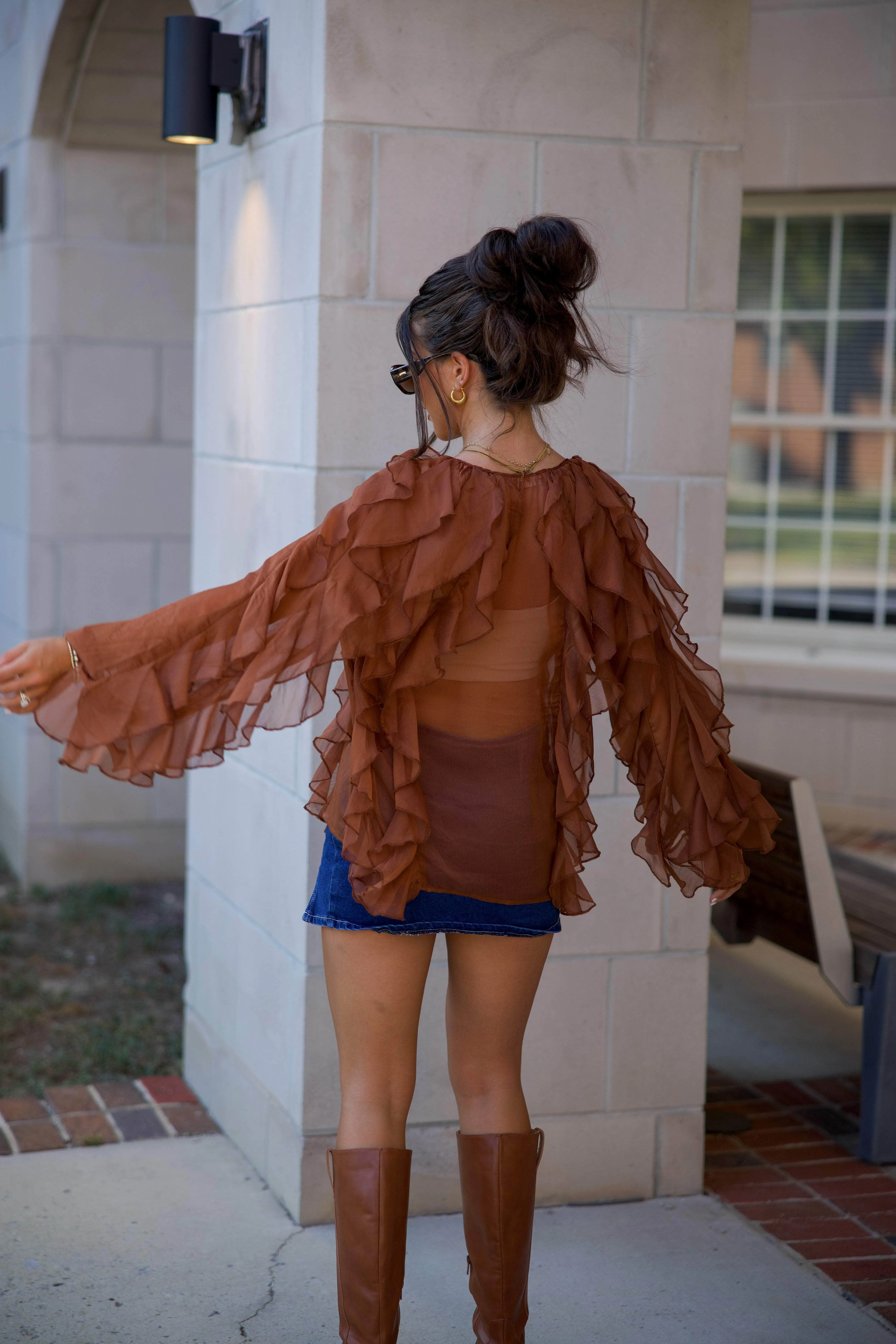 Savanna Ruffle Blouse sold by LANE 201 product image thumbnail 2