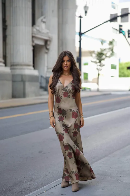 The Valencia Satin Dress sold by LANE 201