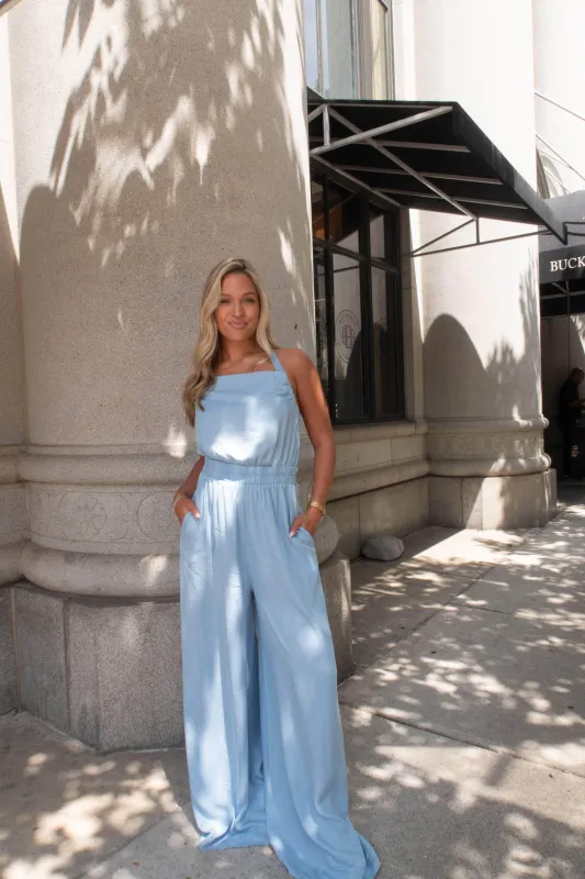 Chambray Social Jumpsuit sold by LANE 201