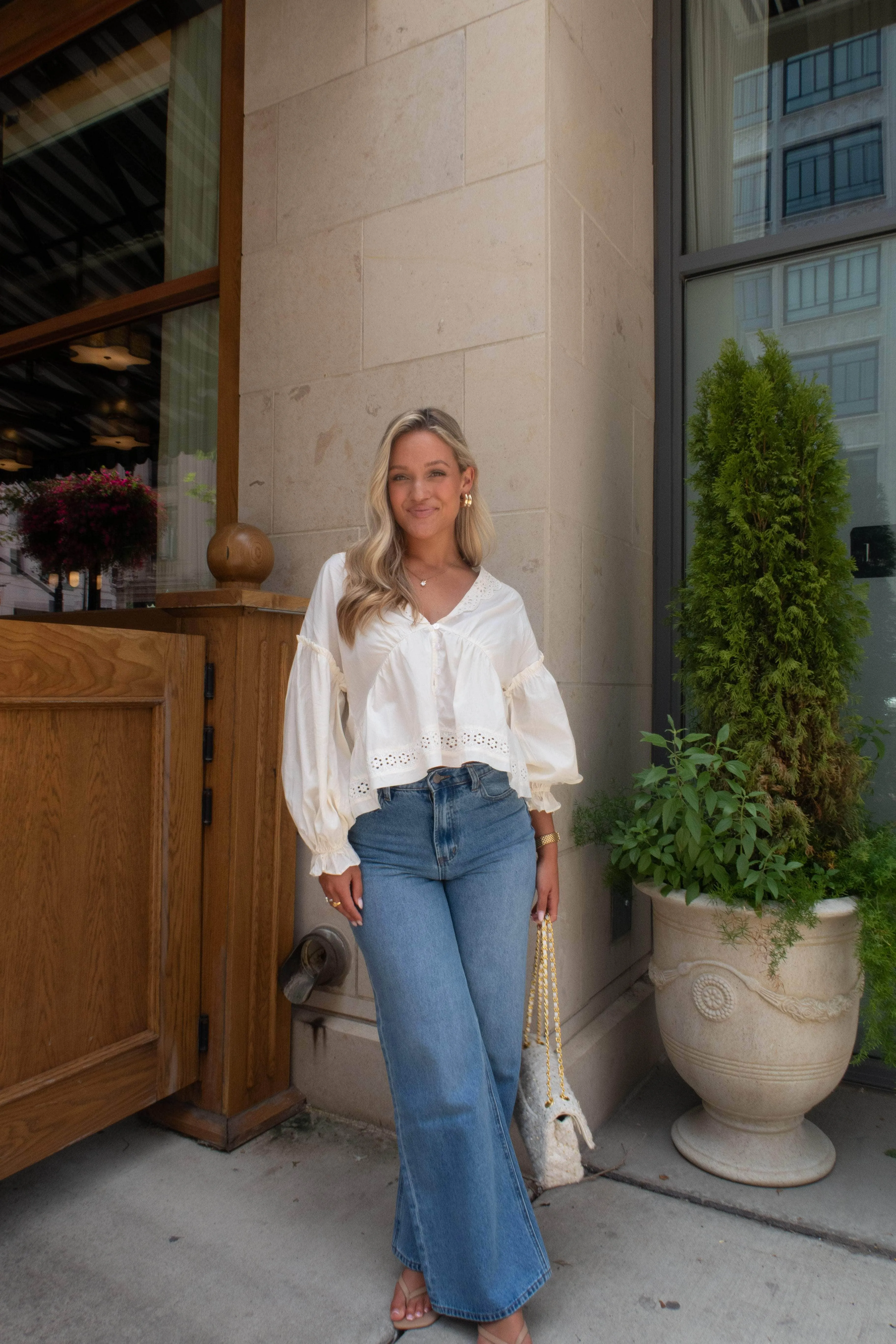 Ivory Lane Eyelet Top sold by LANE 201 product image thumbnail 4