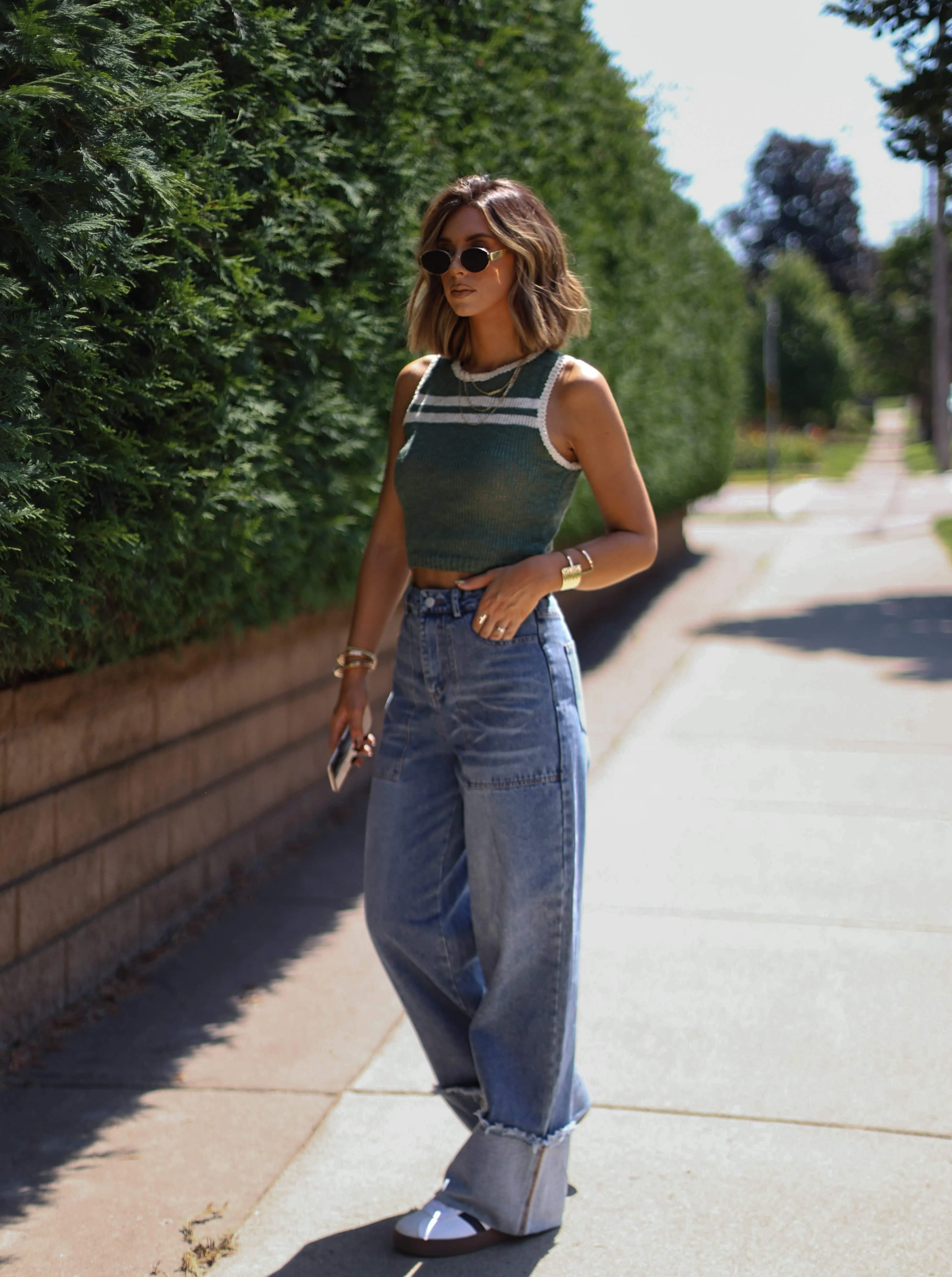 Cuffing Season Wide Leg Denim sold by LANE 201 product image thumbnail 4