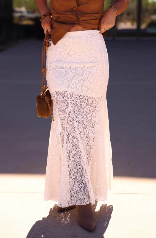 Lace Fitted Mermaid Skirt sold by LANE 201