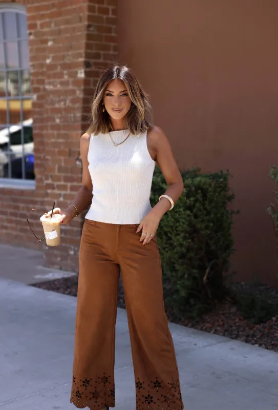 Brushed Boat Neck Knit Top sold by LANE 201