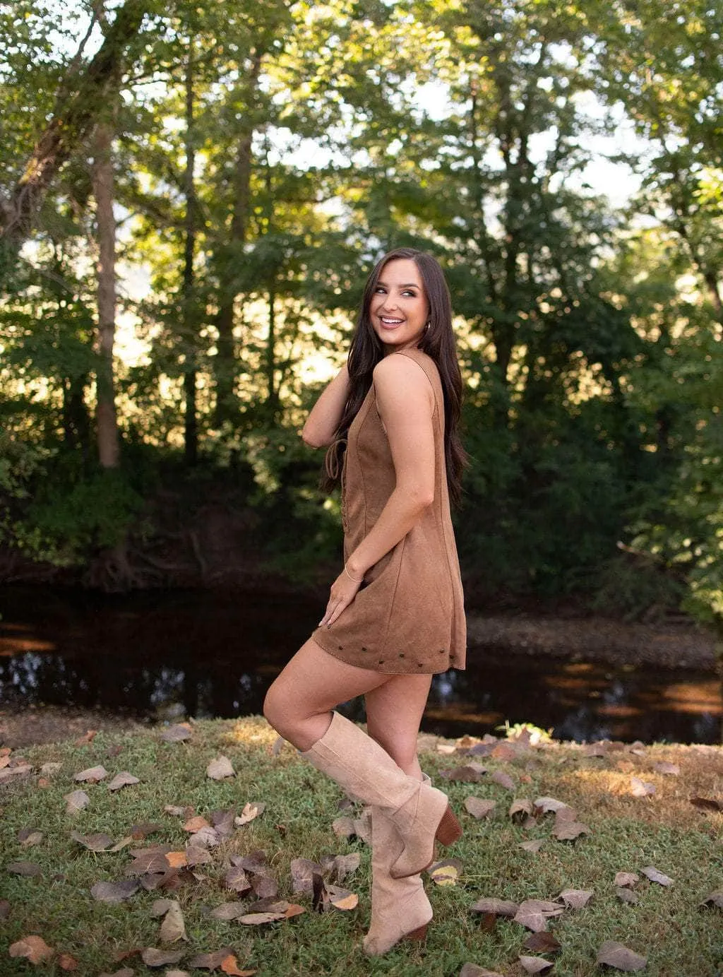 Cowgirl Crush Suede Romper sold by LANE 201 product image thumbnail 2