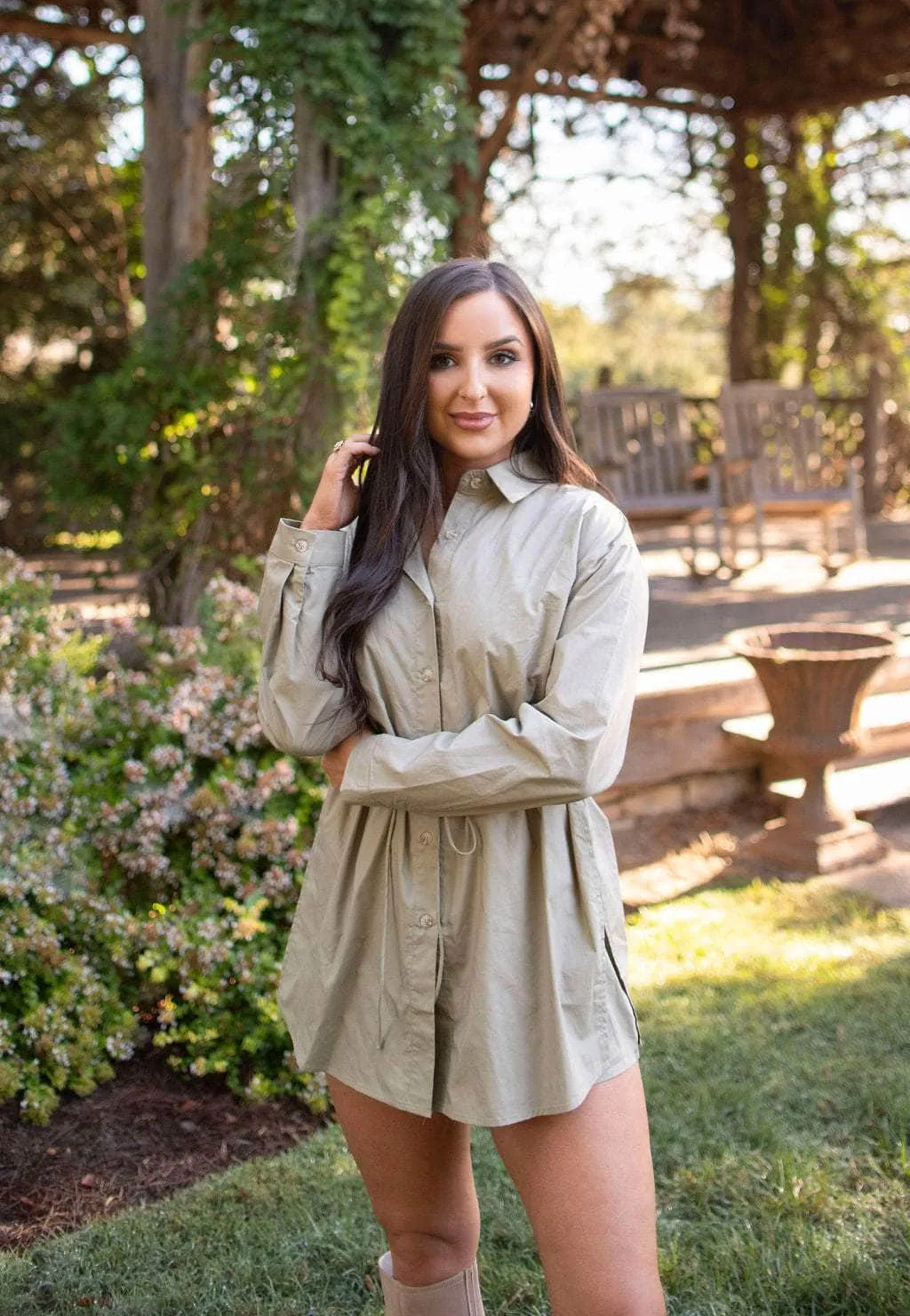 Western Chic Shirt Romper sold by LANE 201 product image thumbnail 5