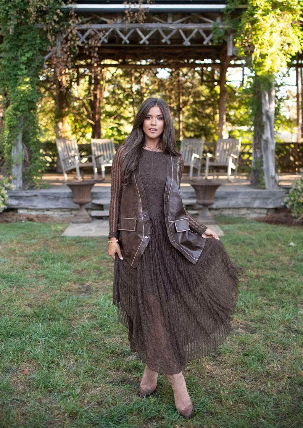 Open Range Leather Vest sold by LANE 201 product image thumbnail 4