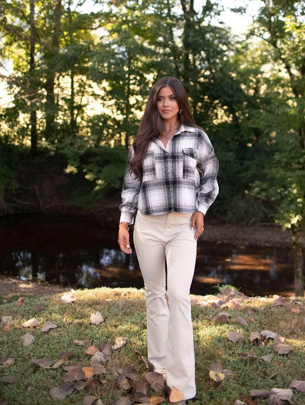 Fringe Lane Plaid Shacket sold by LANE 201 product image thumbnail 4