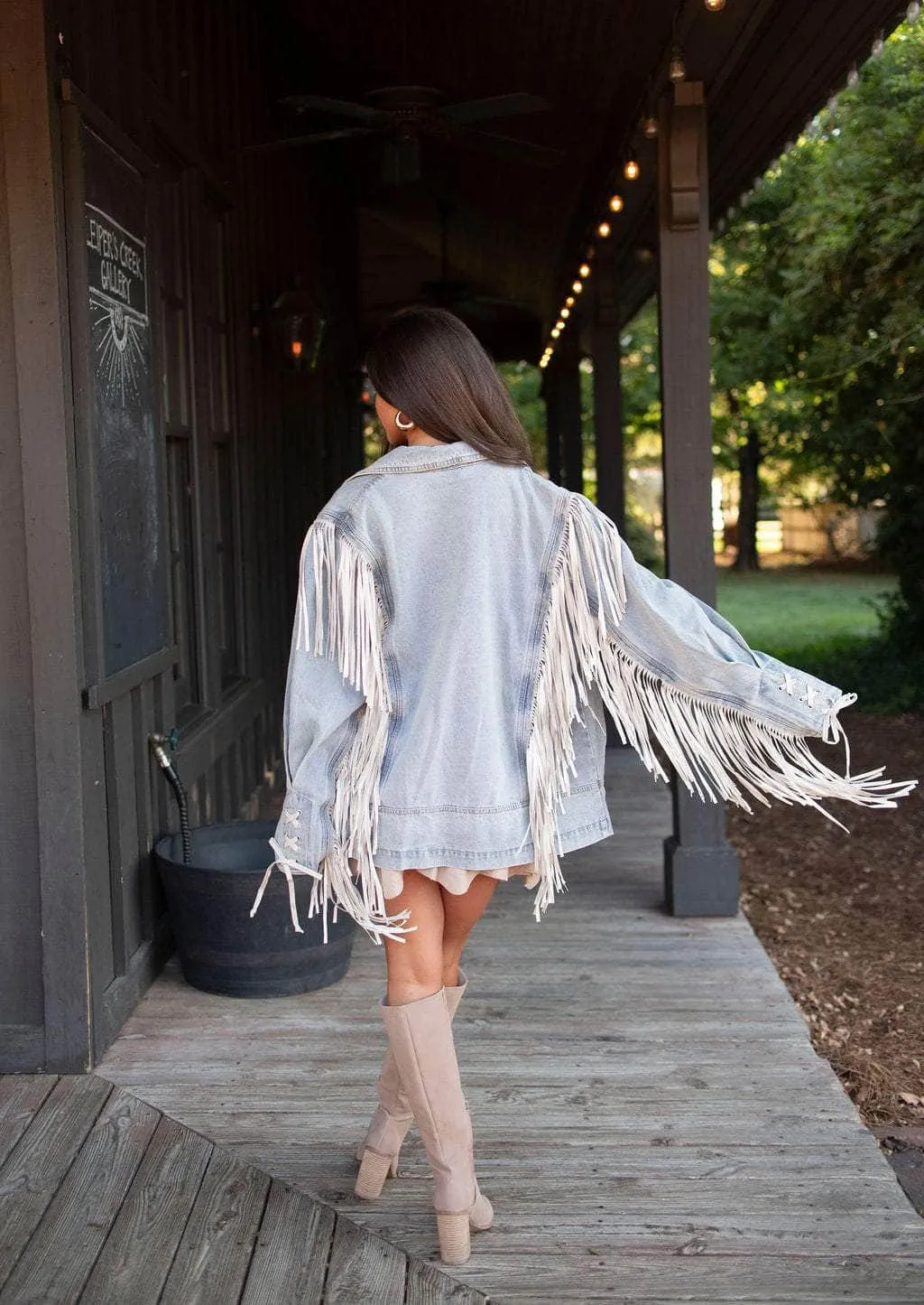 Fringe Finale Denim Jacket sold by LANE 201 product image thumbnail 2