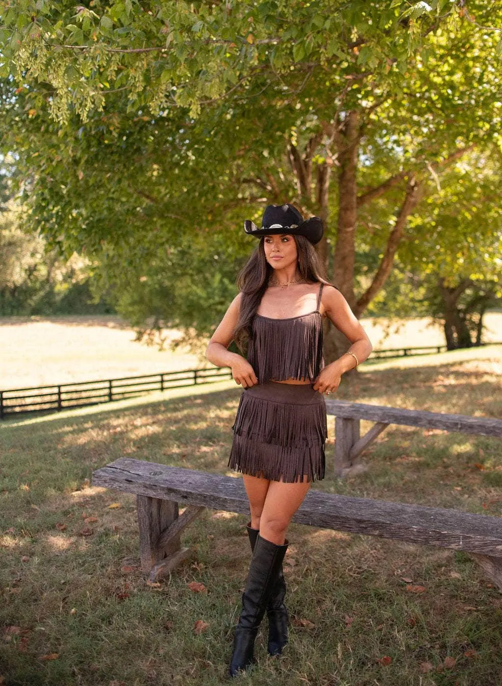 Saddle And Fringe Suede Top sold by LANE 201 product image thumbnail 5