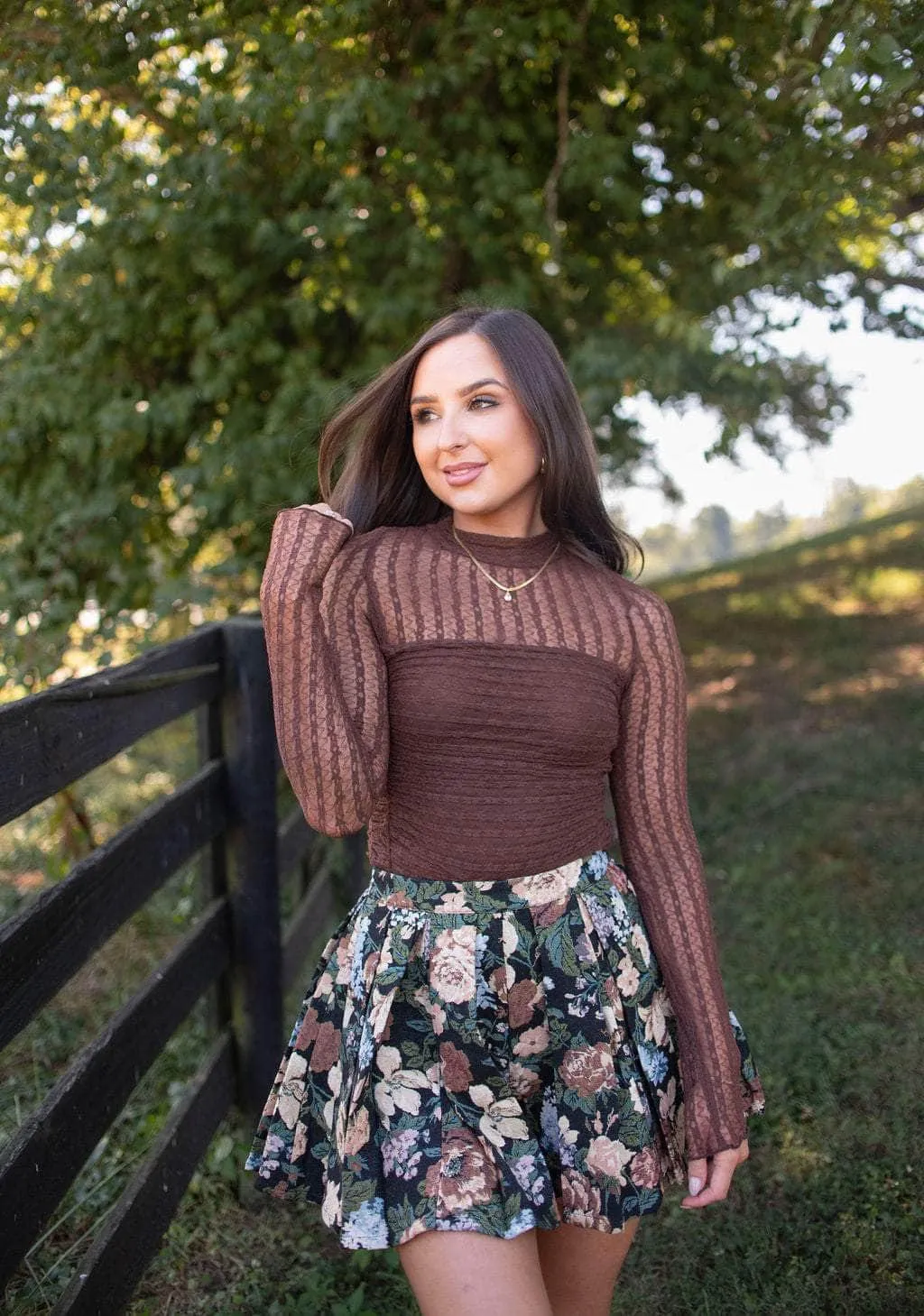 Fallen Petals Skort sold by LANE 201 product image thumbnail 5