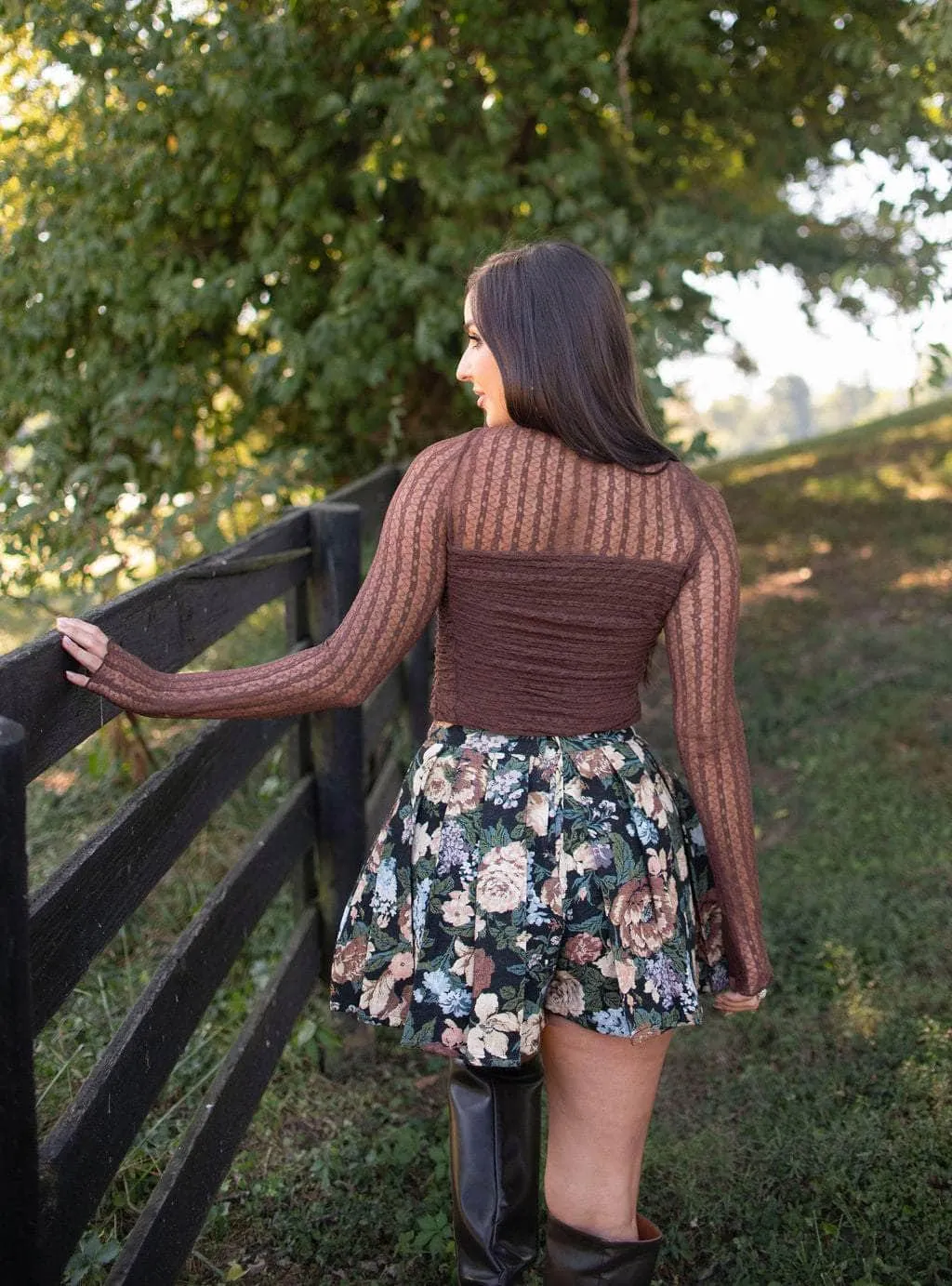 Fallen Petals Skort sold by LANE 201 product image thumbnail 2