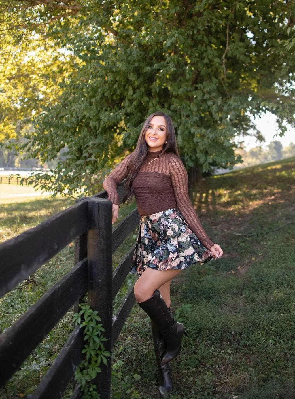 Fallen Petals Skort sold by LANE 201 product image thumbnail 4