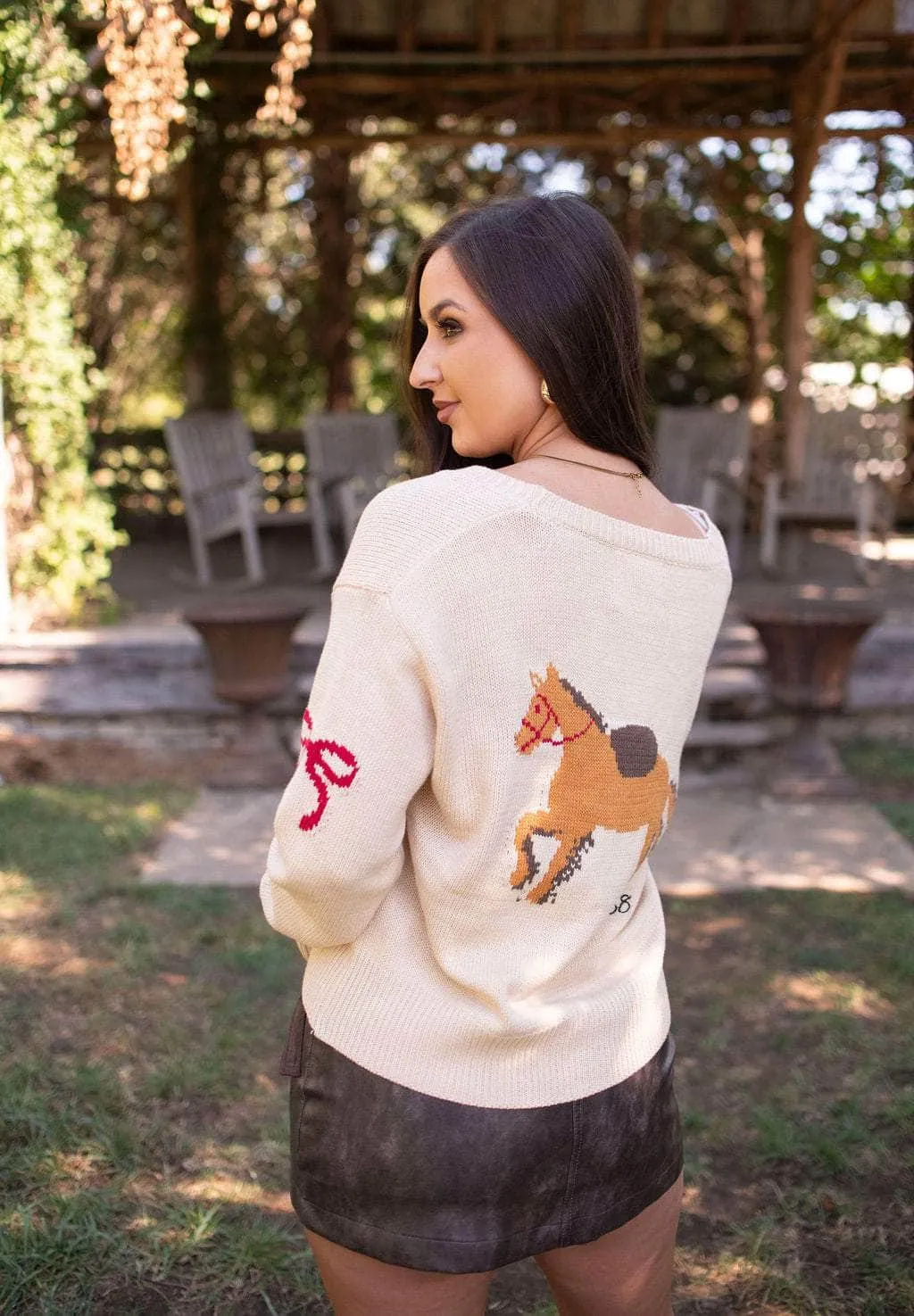 Horsing Around Graphic Sweater sold by LANE 201 product image thumbnail 3