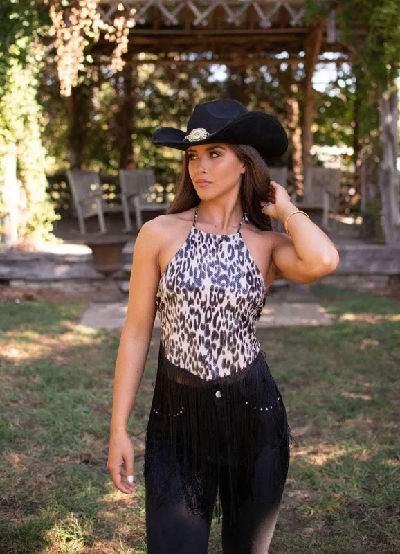 Giddy Up Glam Halter Neck Top sold by LANE 201