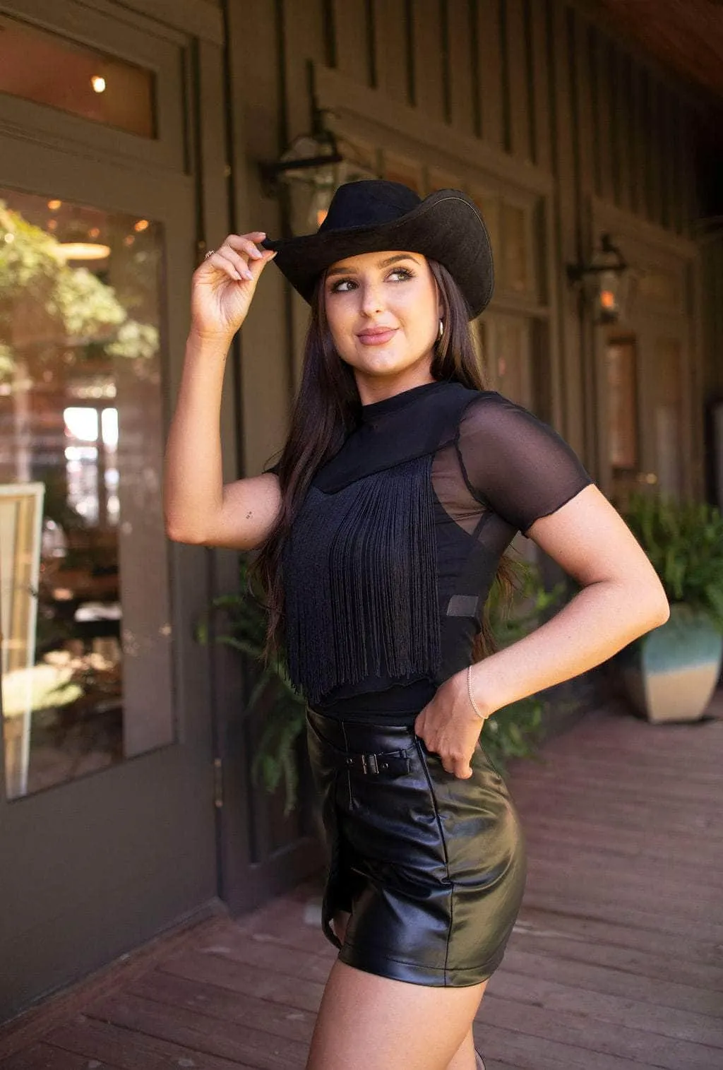 Fringe Fever Mesh Top sold by LANE 201 product image thumbnail 3