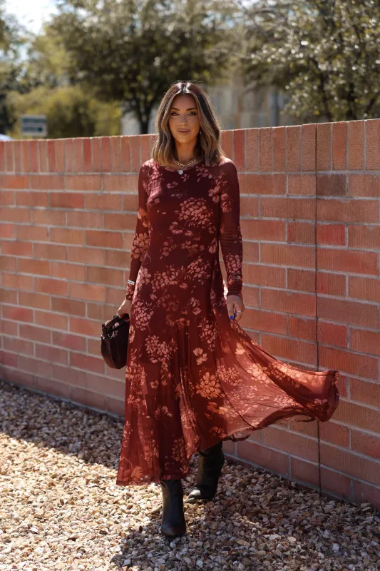 Forever Autumn Floral Dress sold by LANE 201