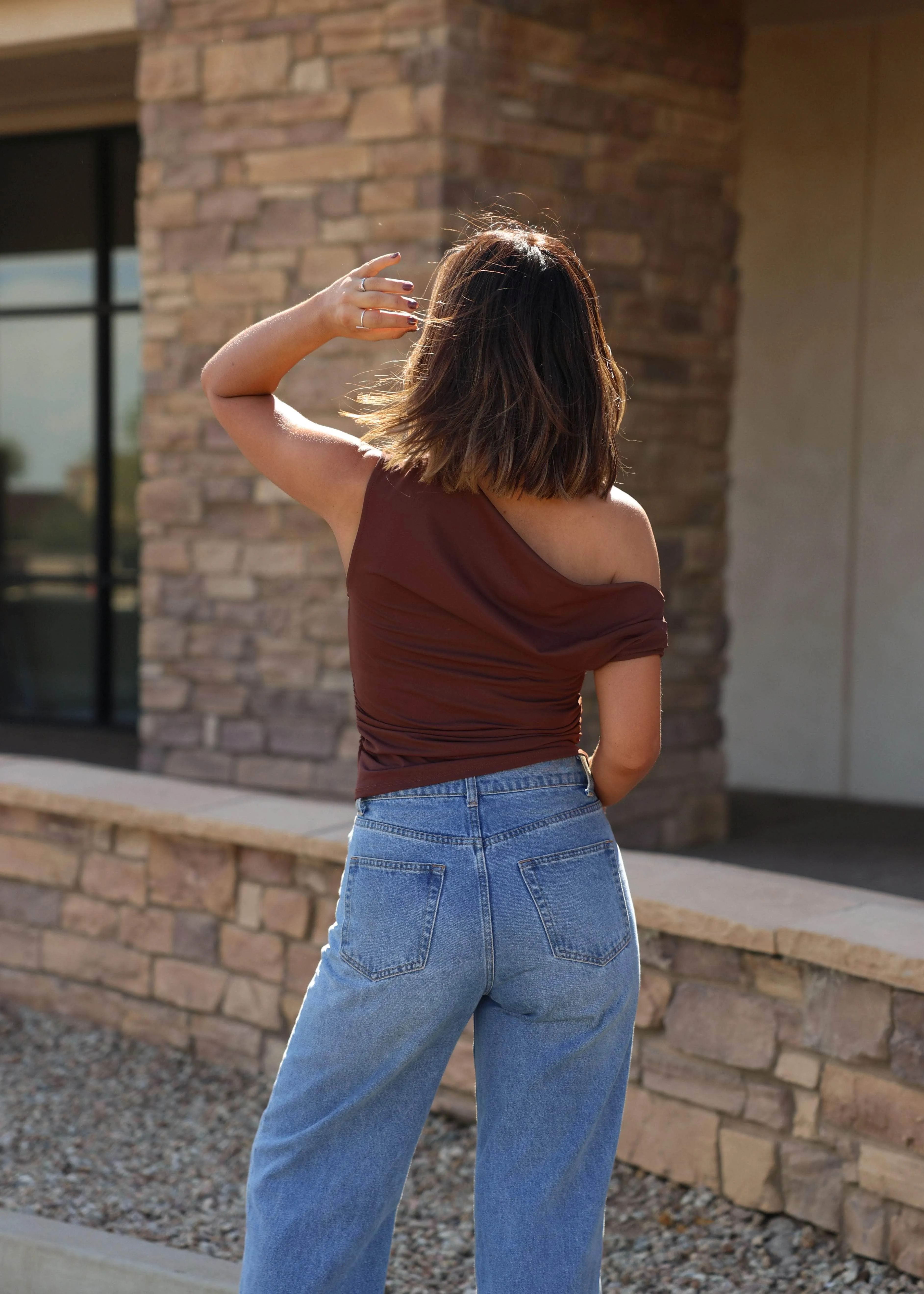 Shifted One Shoulder Top sold by LANE 201 product image thumbnail 2