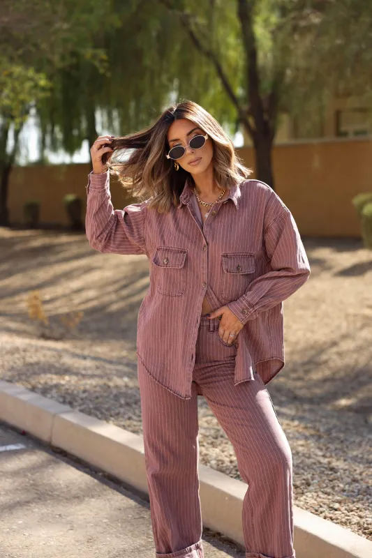 Style Report Denim Shacket sold by LANE 201