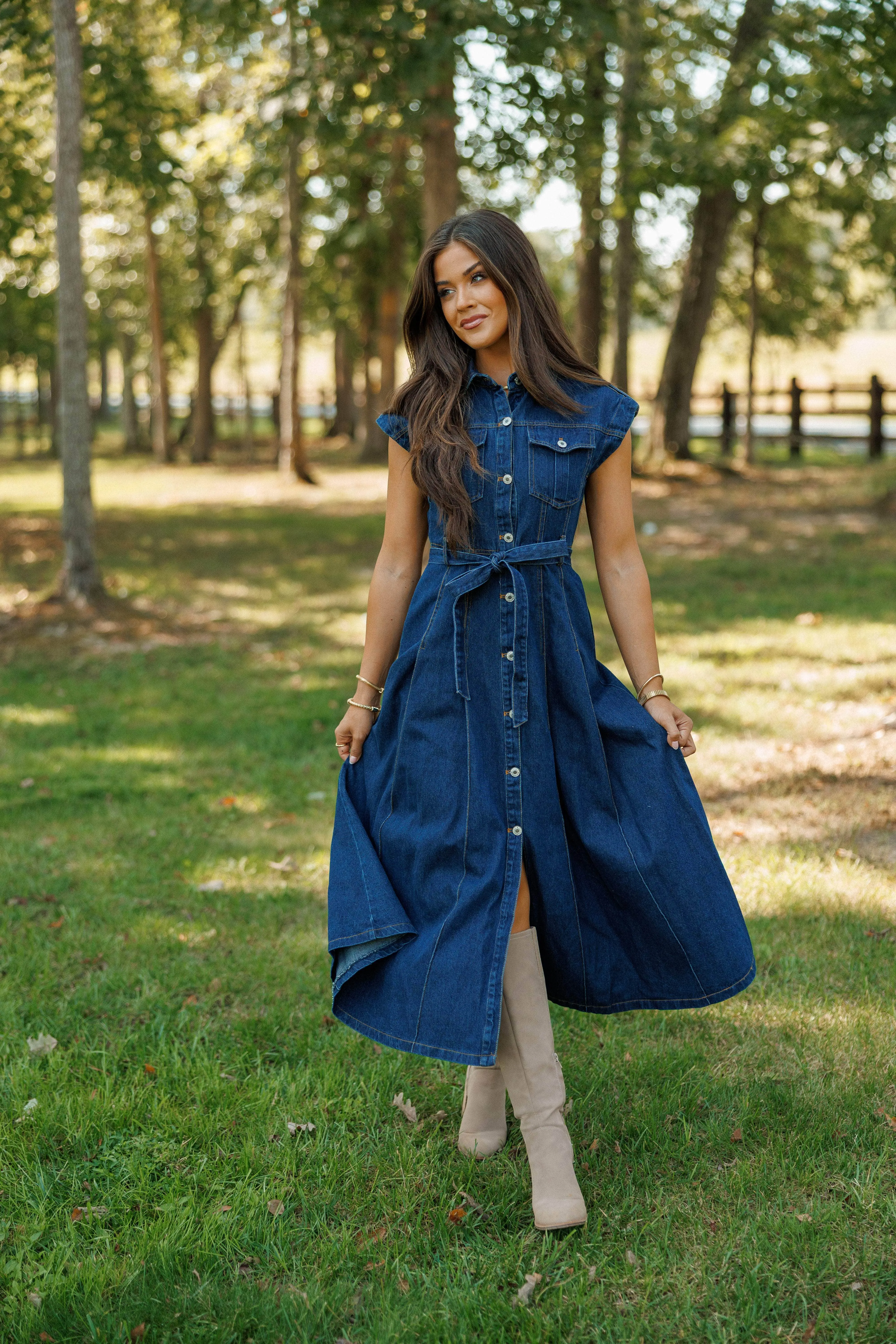 Denim Days Ahead Dress sold by LANE 201 product image thumbnail 4