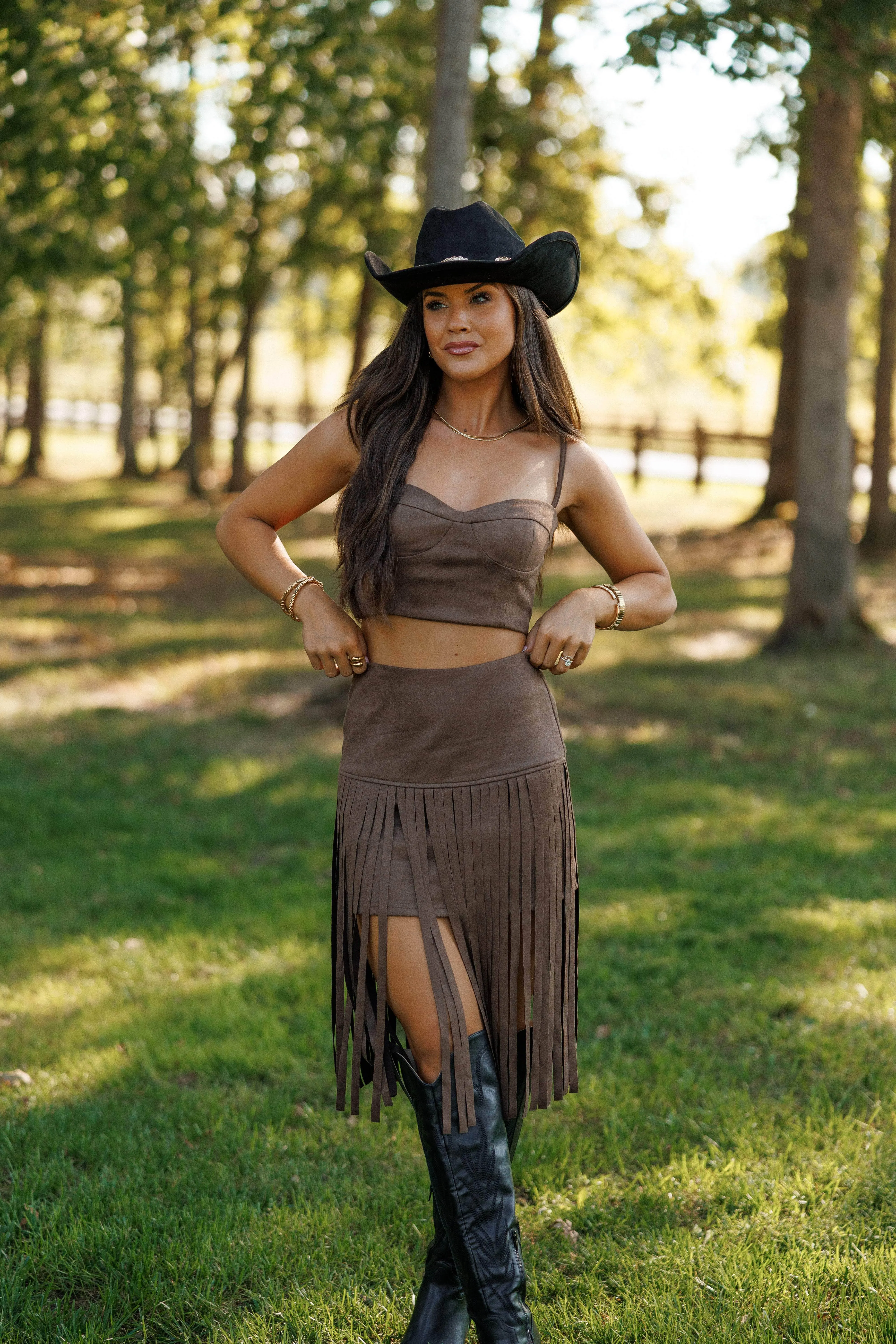 Western Spirit Suede Bustier Top sold by LANE 201 product image thumbnail 4
