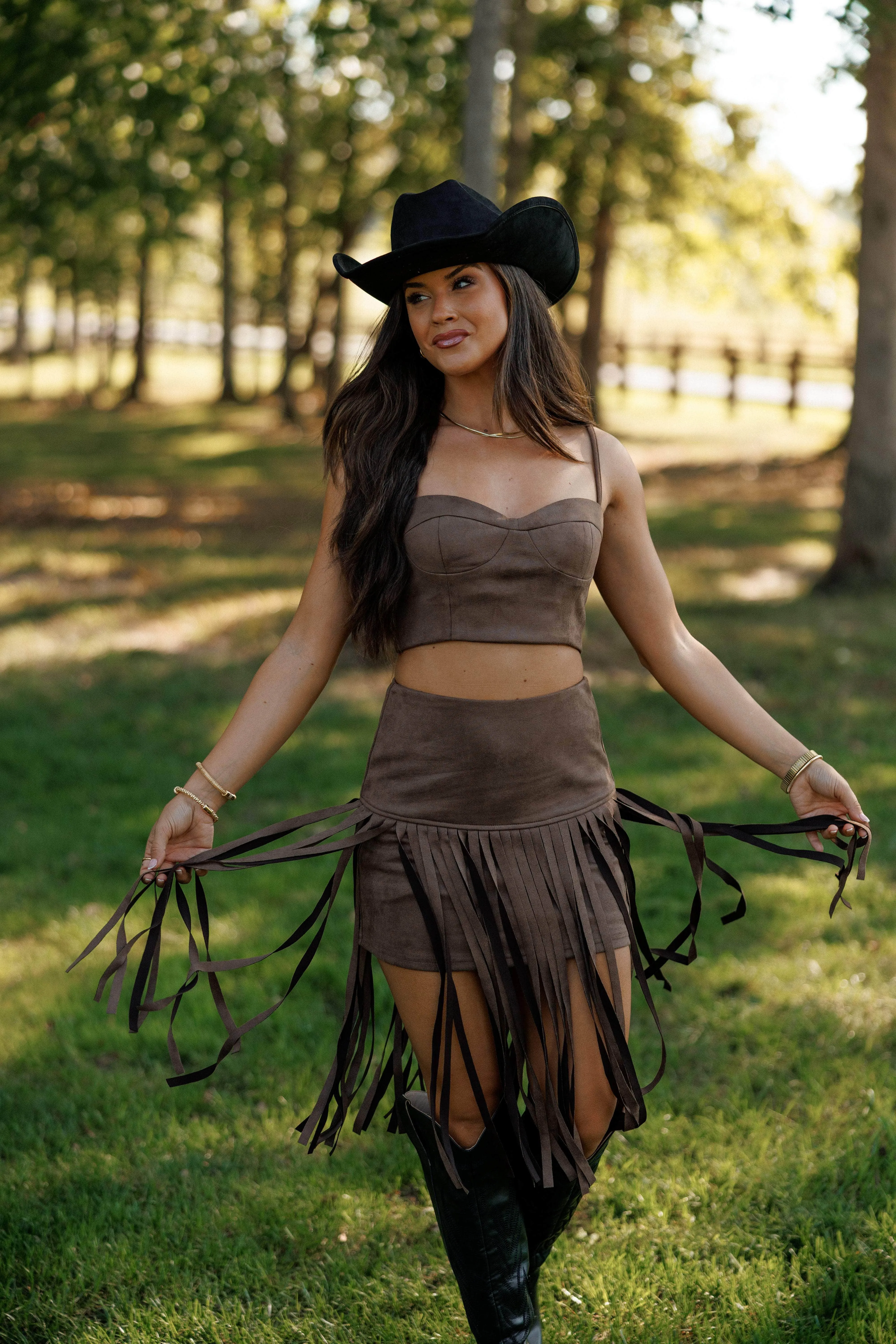 Western Spirit Suede Bustier Top sold by LANE 201 product image thumbnail 5