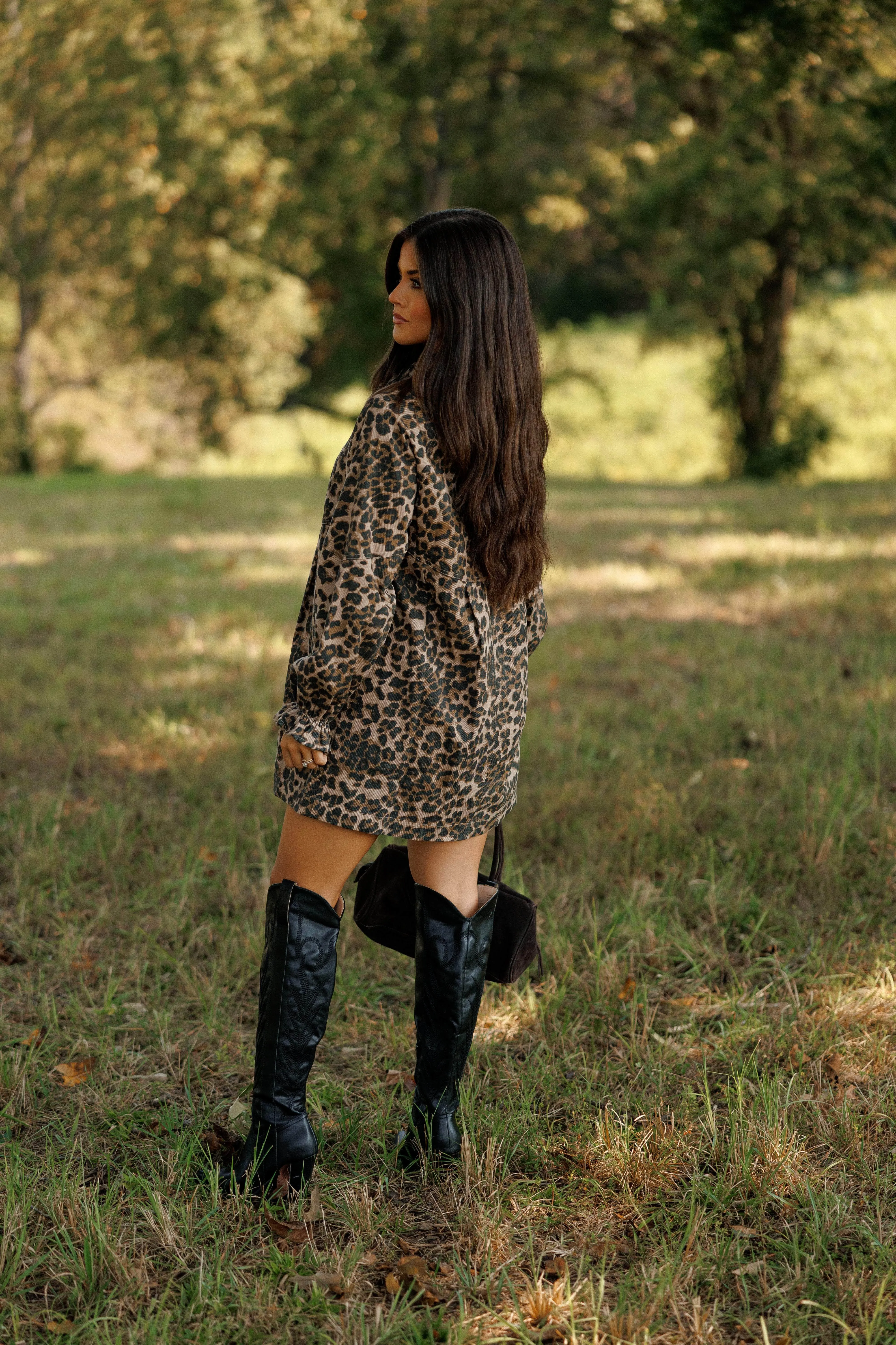 Spotted In Style Denim Dress sold by LANE 201 product image thumbnail 4