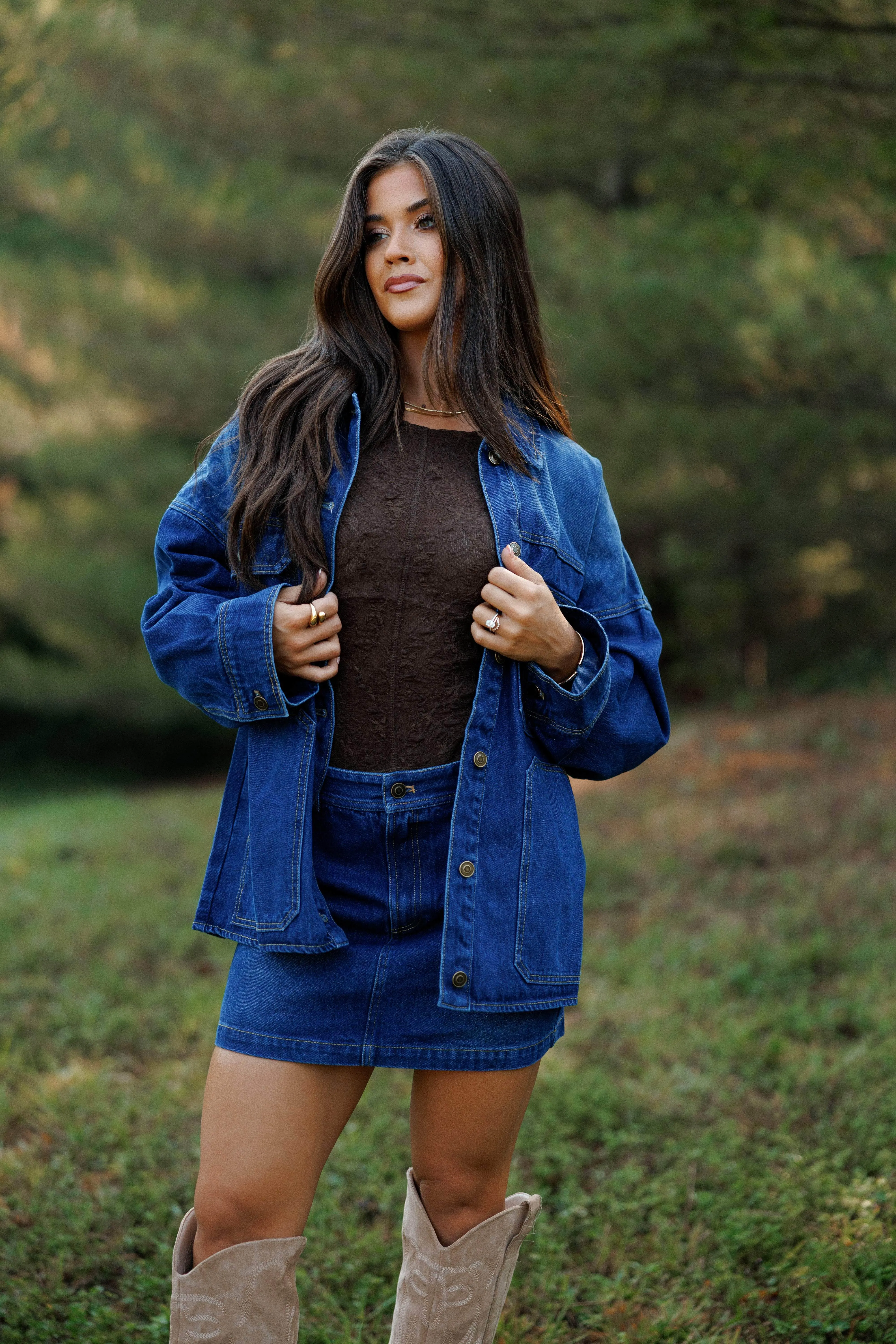 Denim Defined Skirt sold by LANE 201 product image thumbnail 4