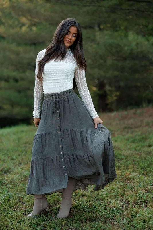 Falling Grace Maxi Skirt sold by LANE 201