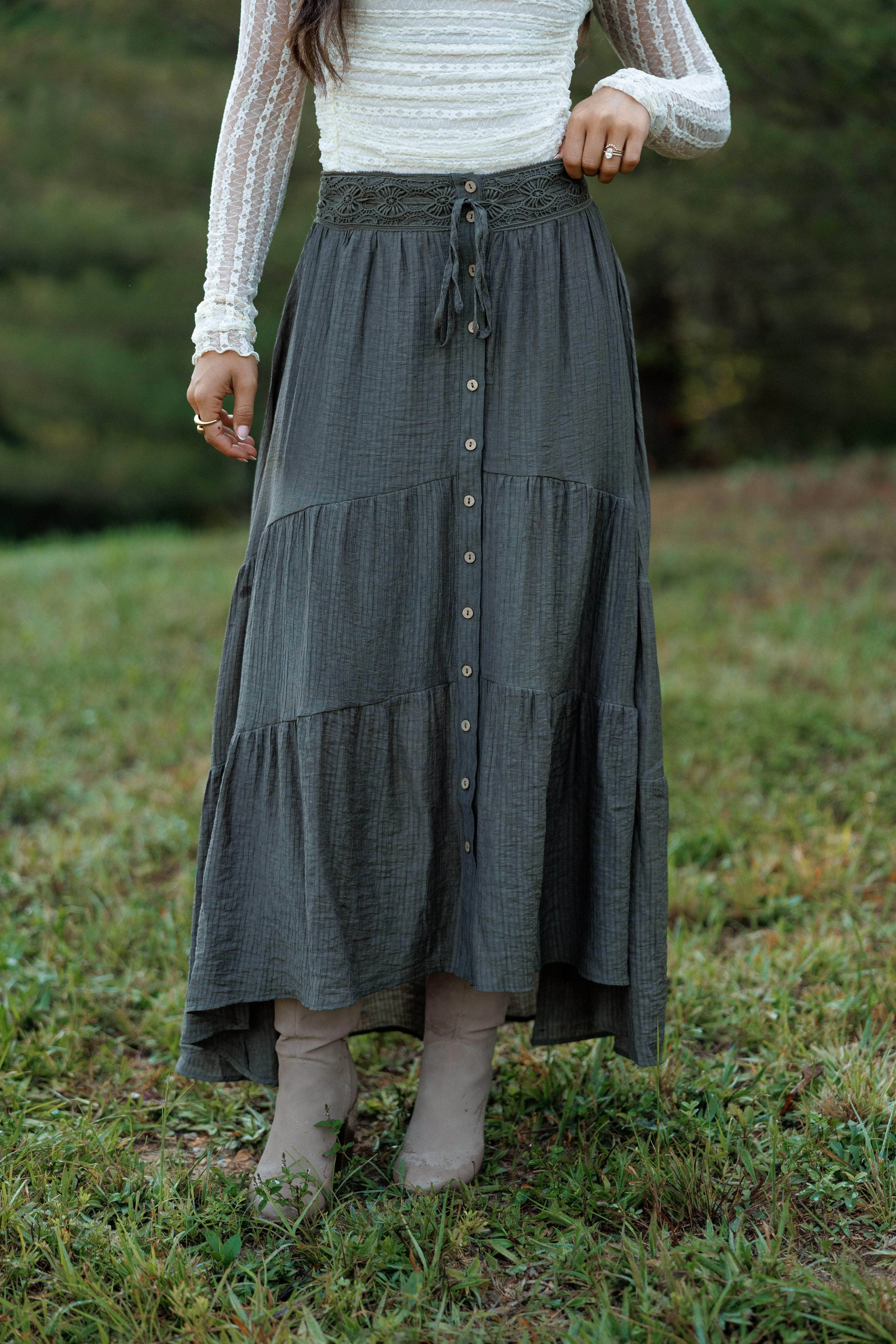 Falling Grace Maxi Skirt sold by LANE 201 product image thumbnail 2