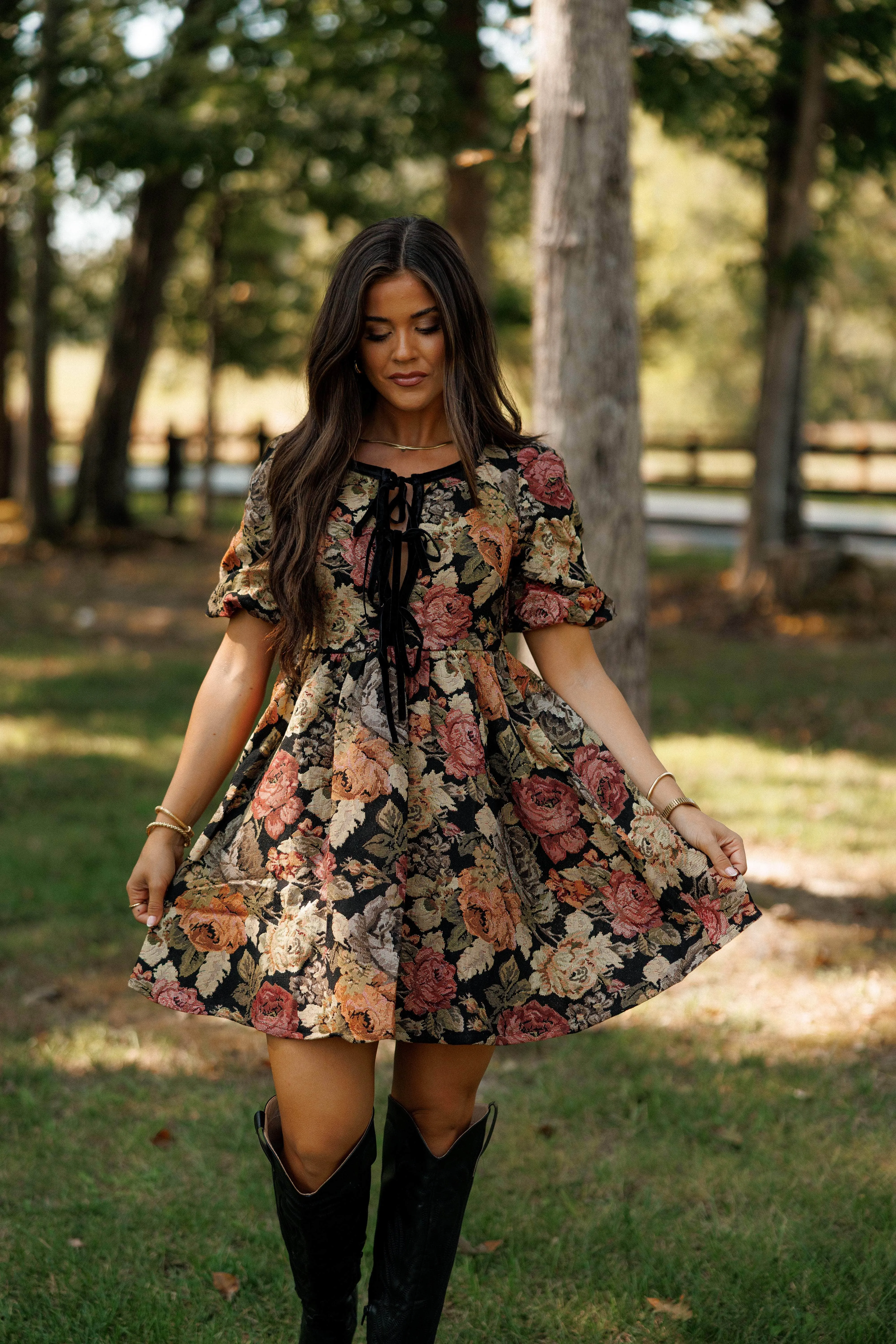 Autumn Bouquet Dress sold by LANE 201 product image thumbnail 4