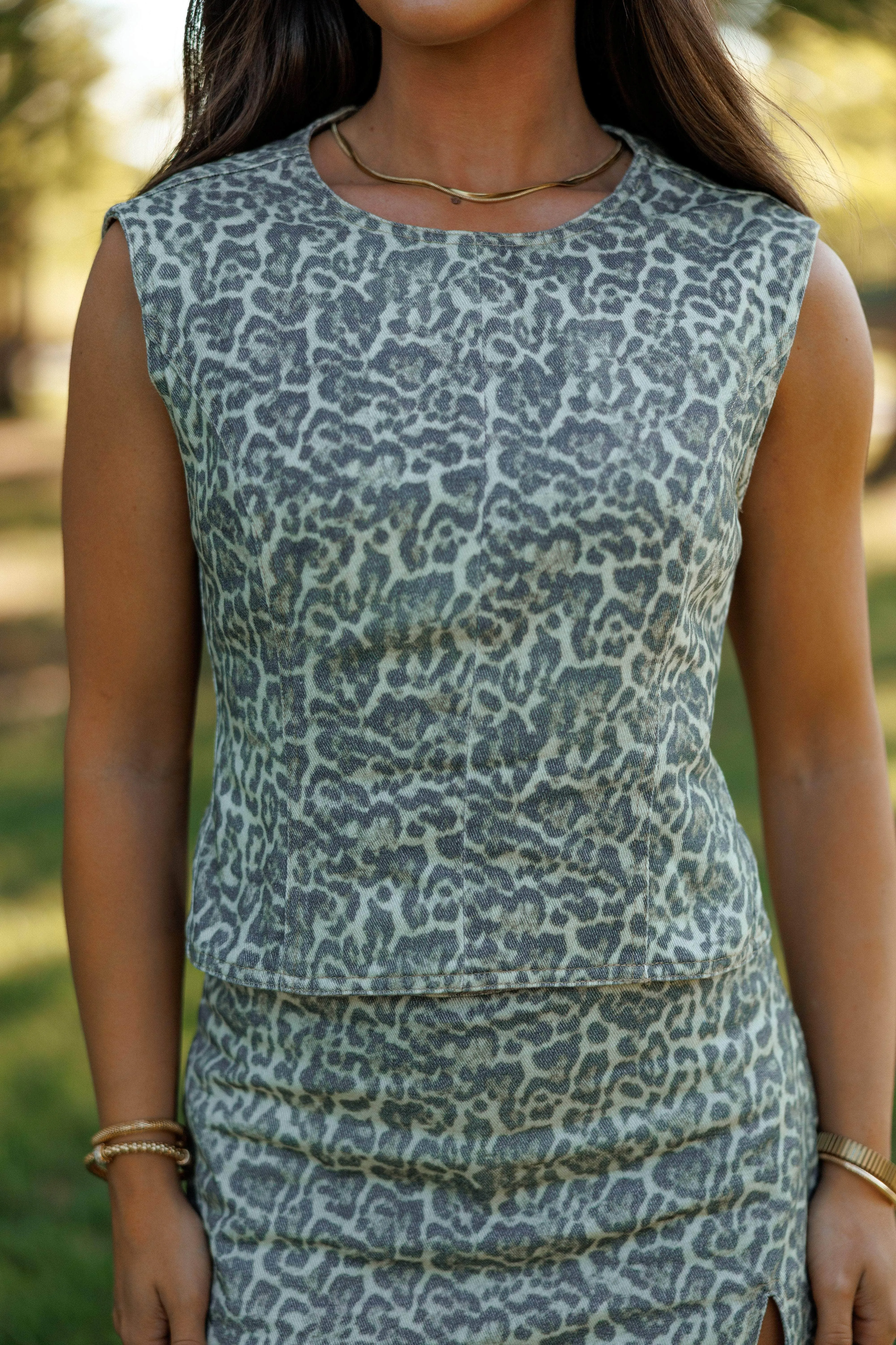 Run Wild Denim Top sold by LANE 201 product image thumbnail 3