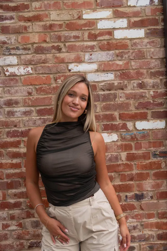 Midnight Confessions Mesh Top sold by LANE 201