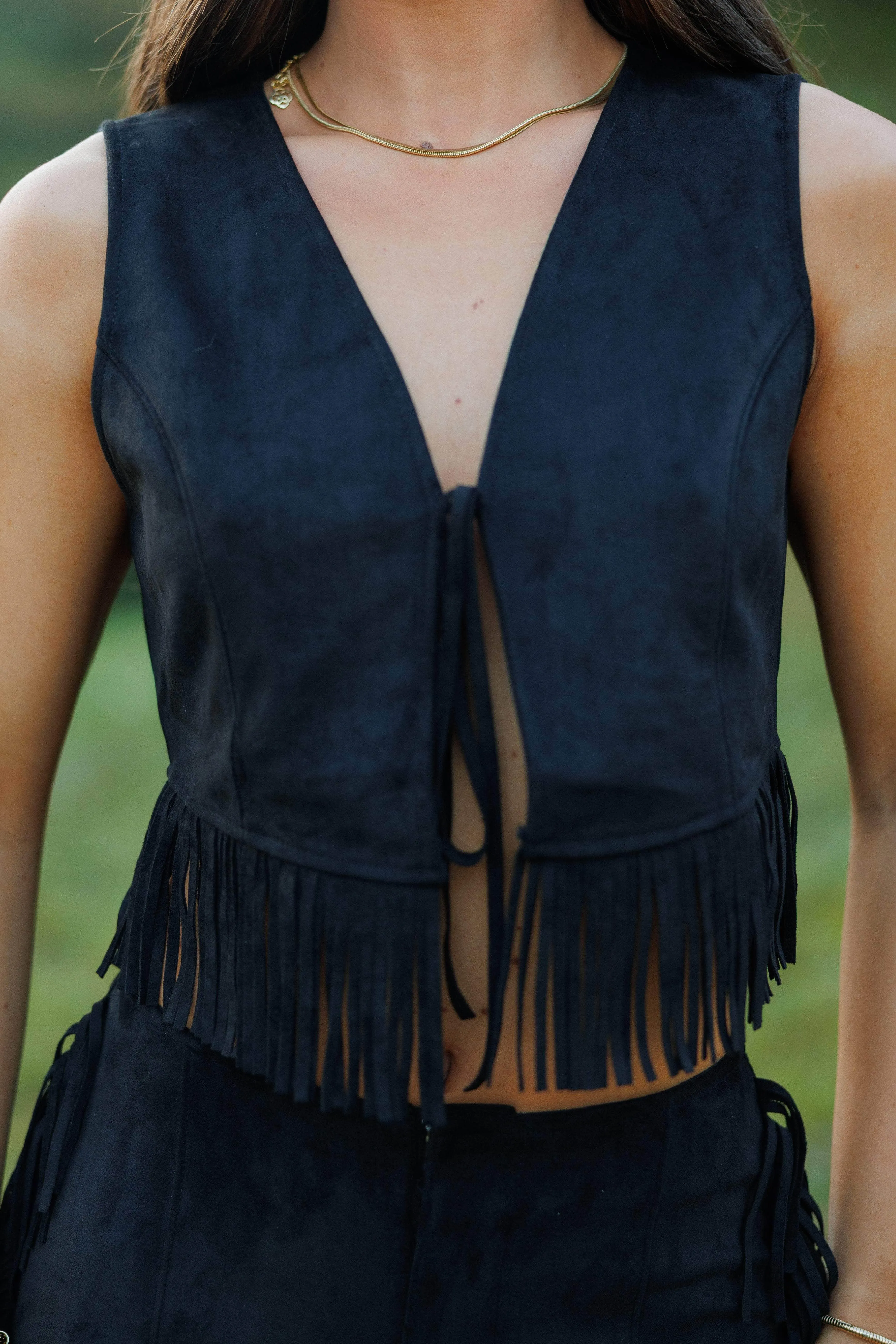 Dark Horse Suede Vest sold by LANE 201 product image thumbnail 2