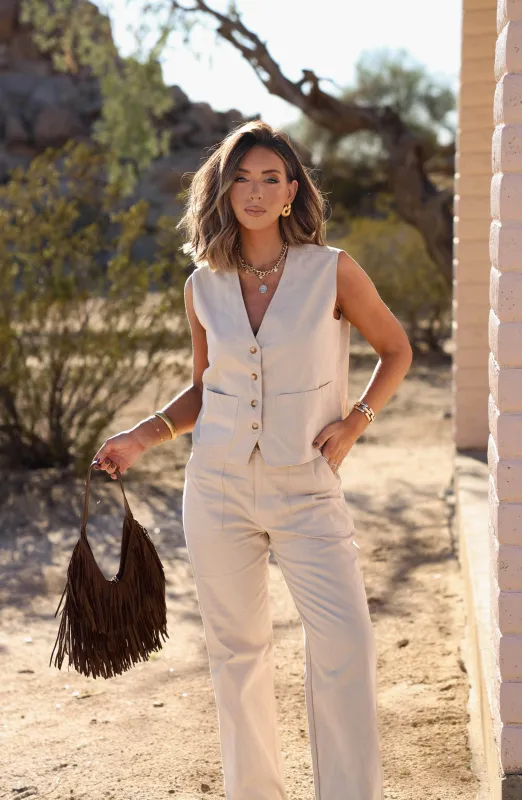 Neutral Code Vest sold by LANE 201