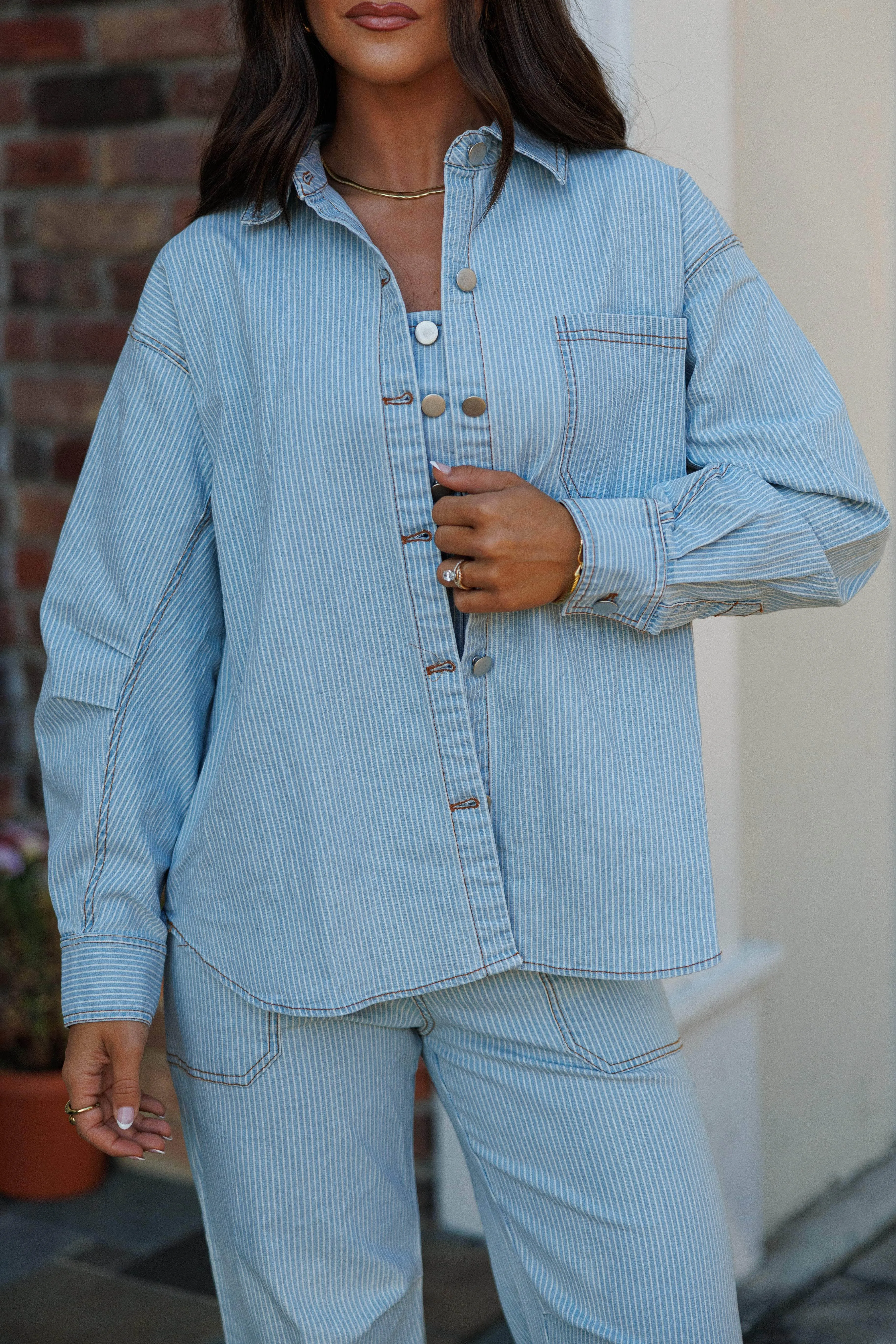 Denim Direction Shacket sold by LANE 201 product image thumbnail 2