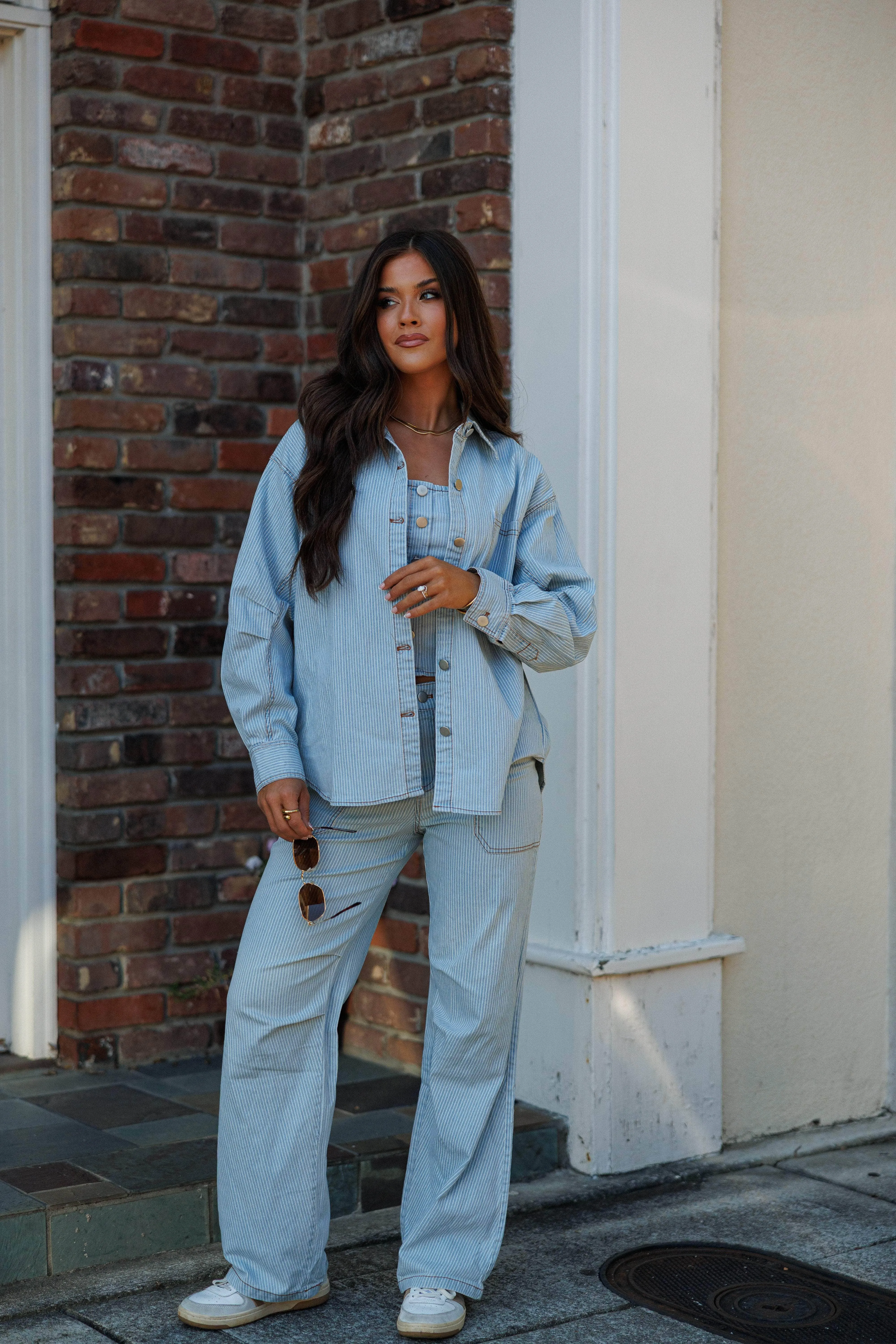 Denim Direction Shacket sold by LANE 201 product image thumbnail 4