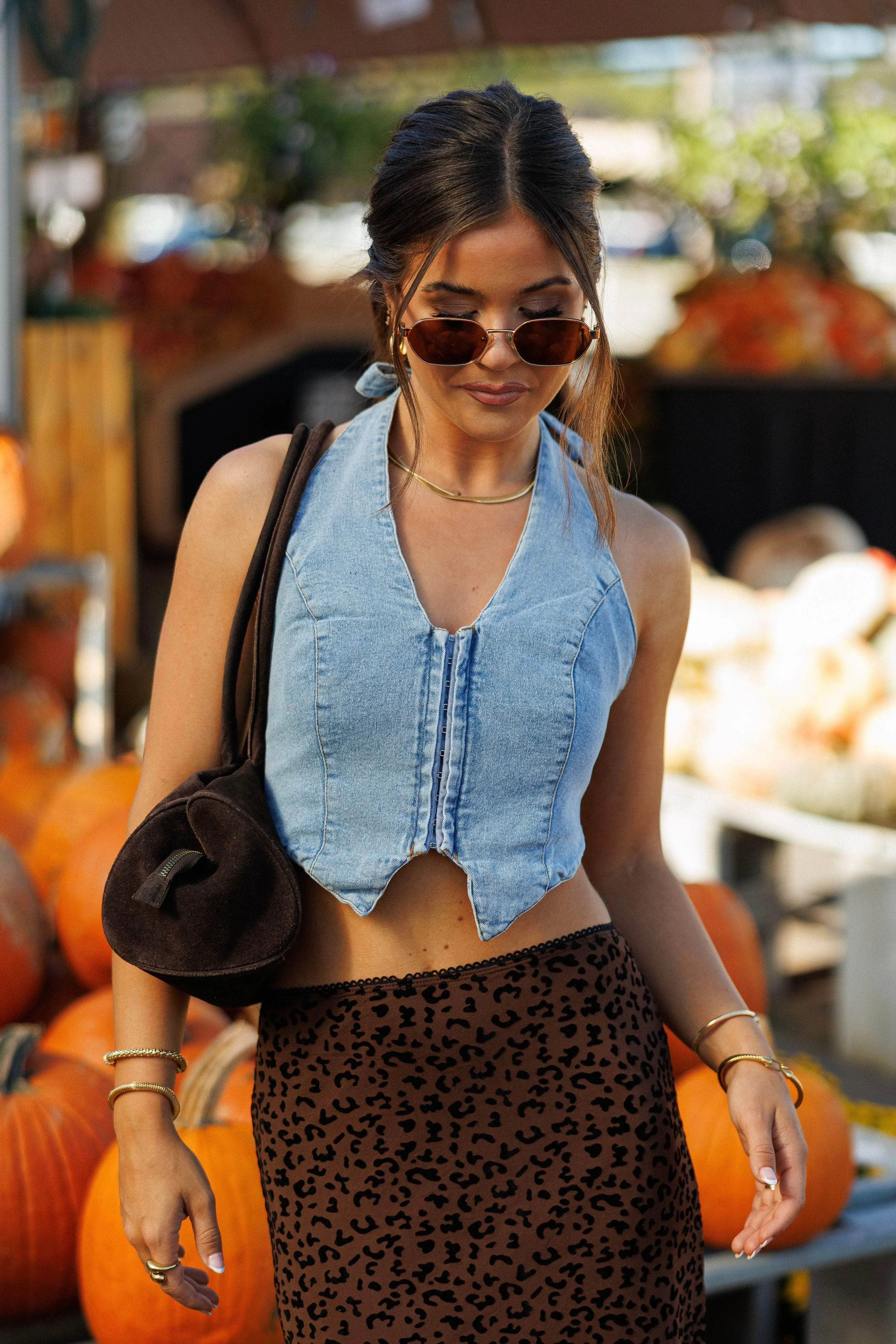 Mini Halter Denim Top sold by LANE 201 product image thumbnail 4