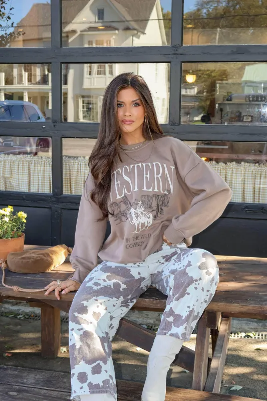 Western Cowboy Oversized Sweatshirt sold by LANE 201